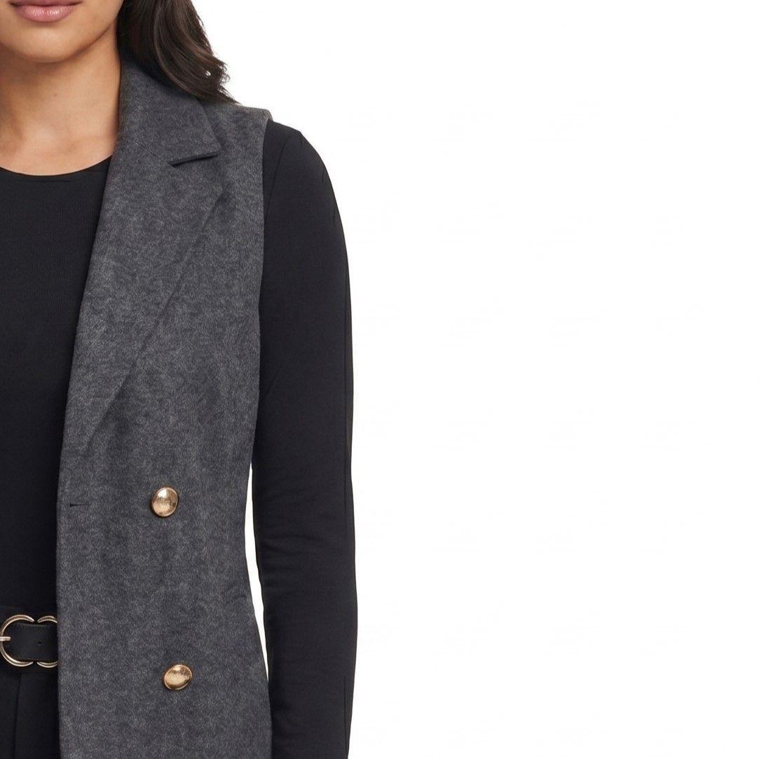 Abrigo Mujer Paño Con Cinturón Sin Mangas-1