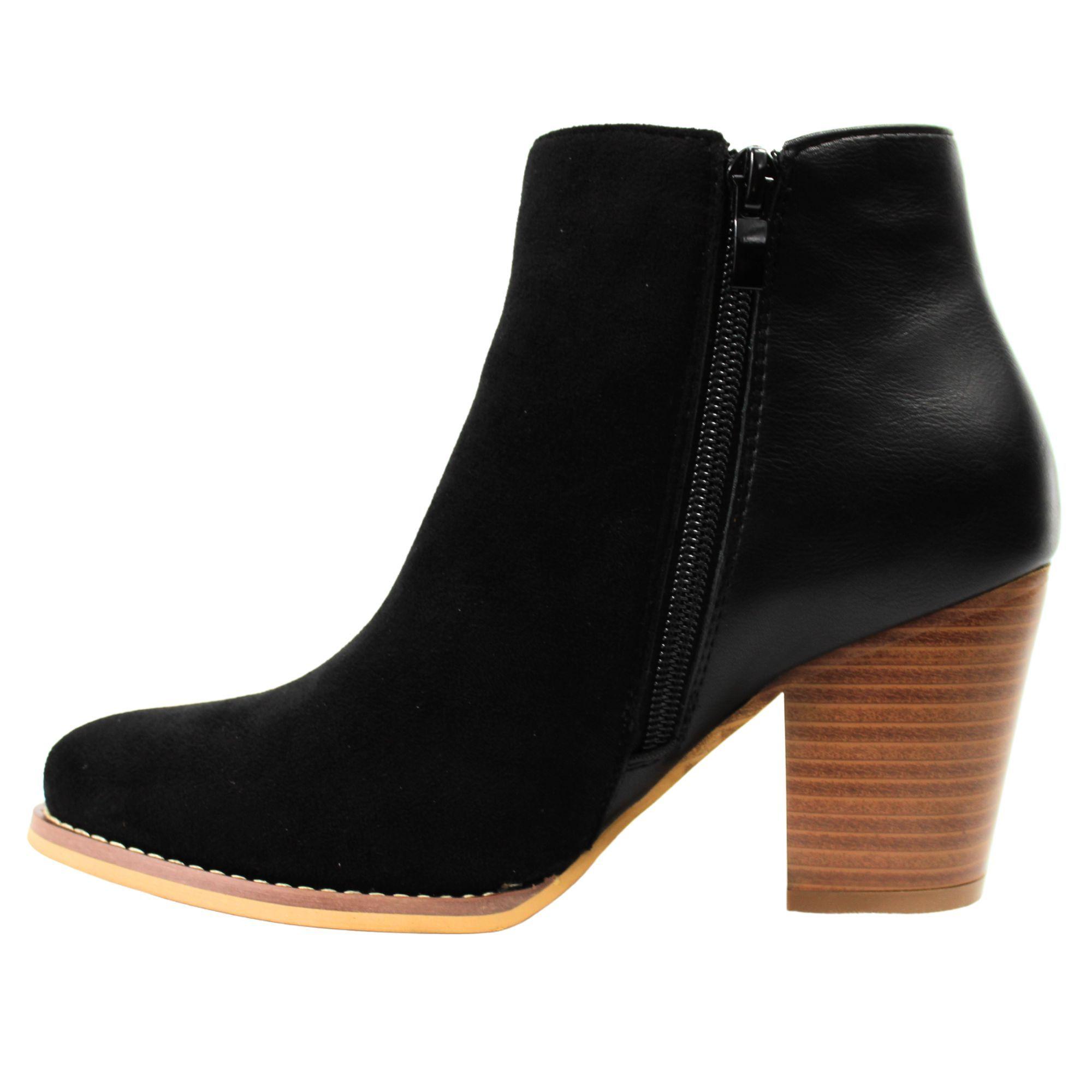 Botin de Mujer Taco medio 12-2 Yassne Negro-2