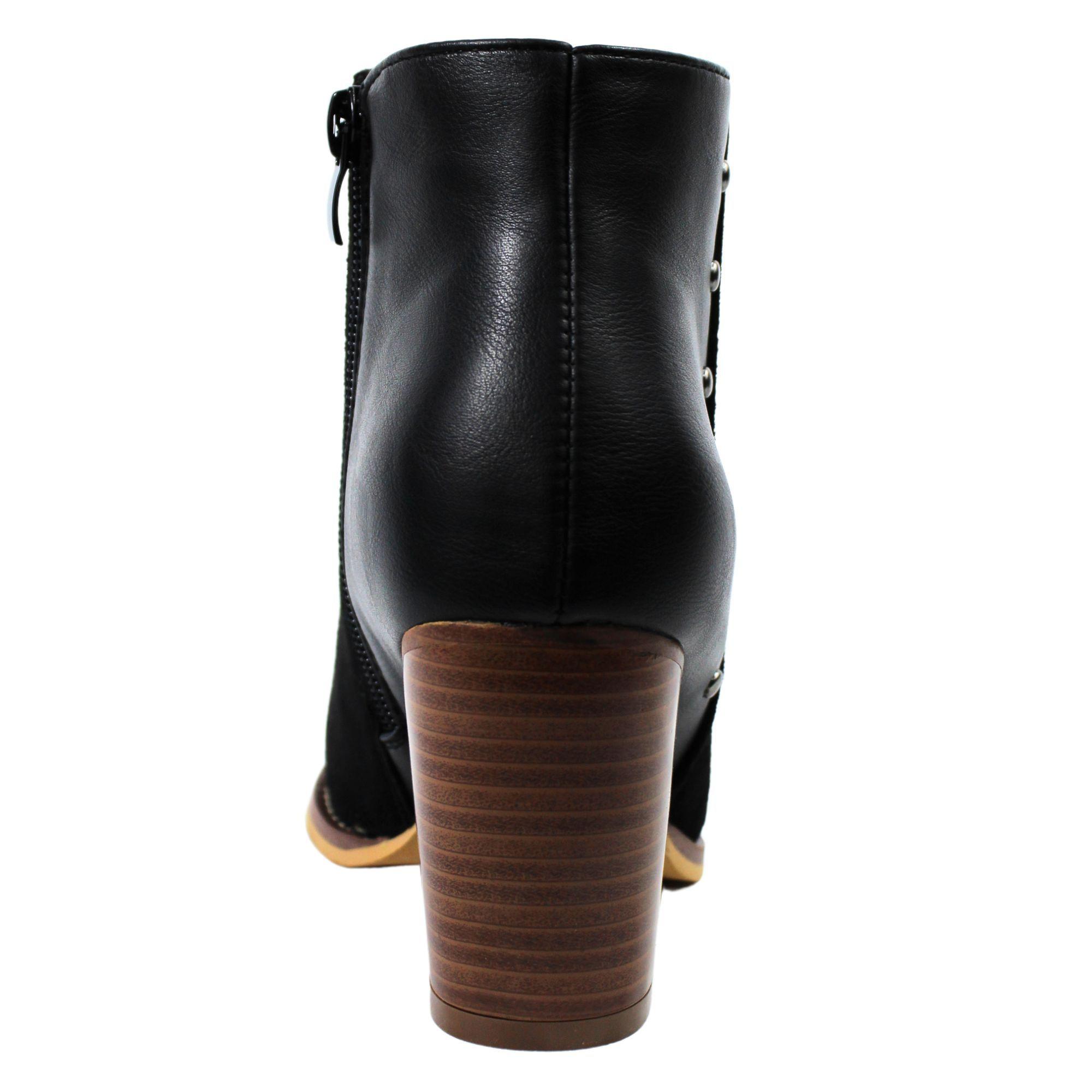 Botin de Mujer Taco medio 12-2 Yassne Negro-3