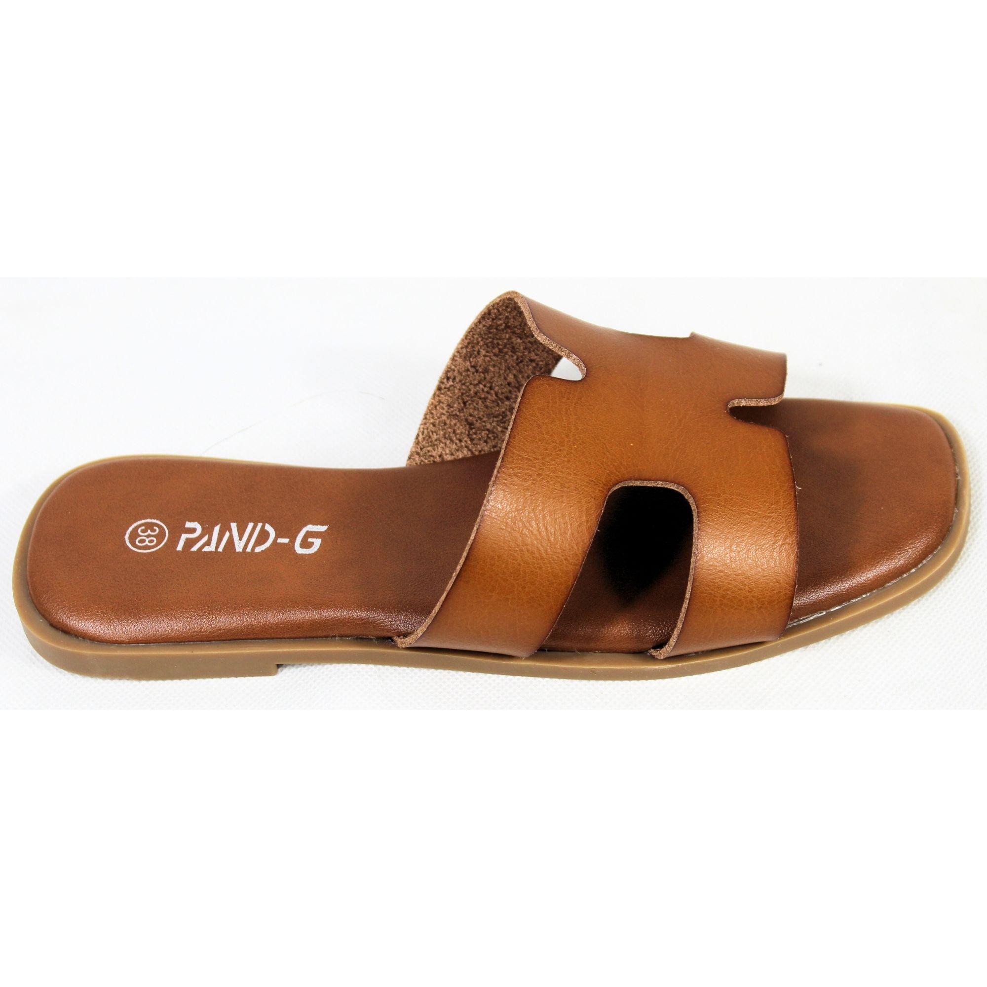 Sandalias de Mujer con Doble Correa PG5237 Café-2