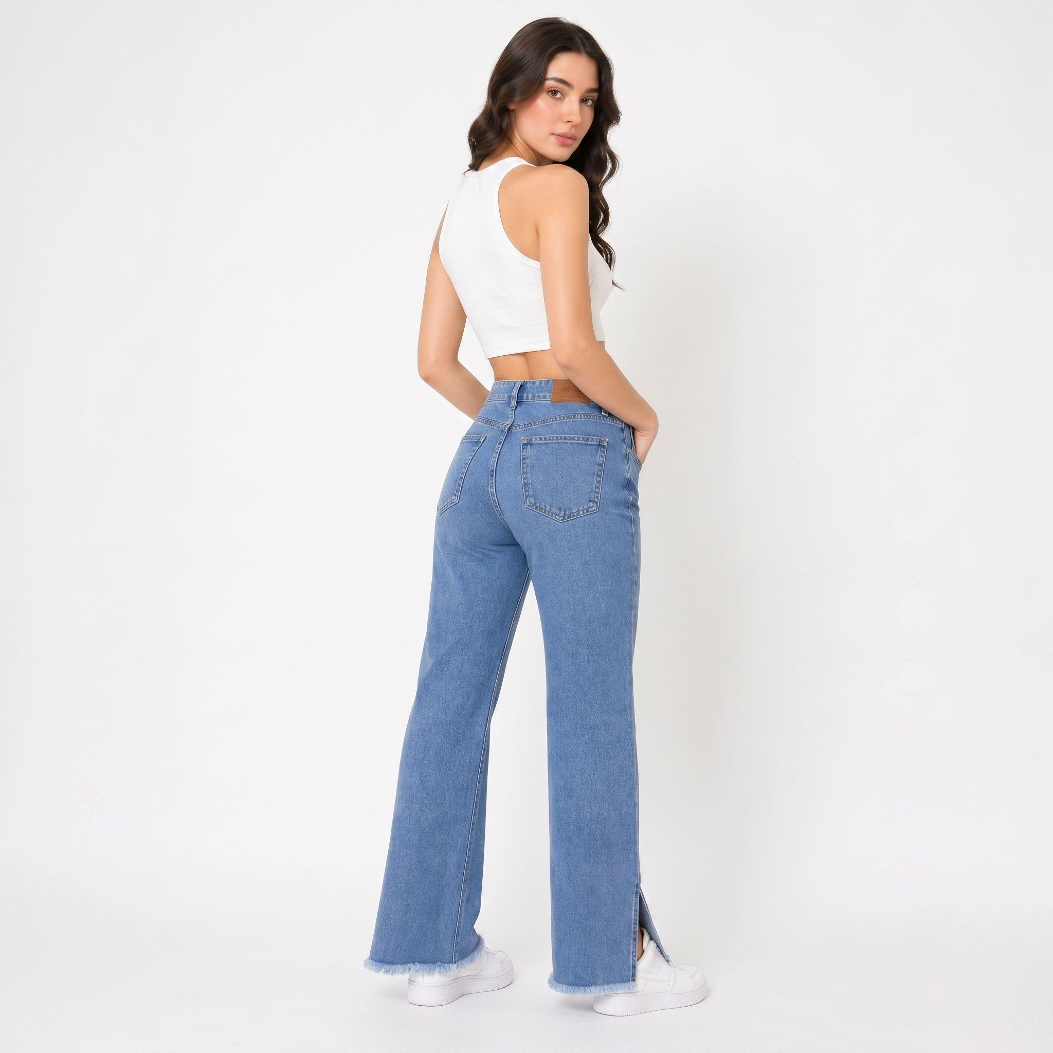 Jeans Mujer Holgado Ancho J9237-1