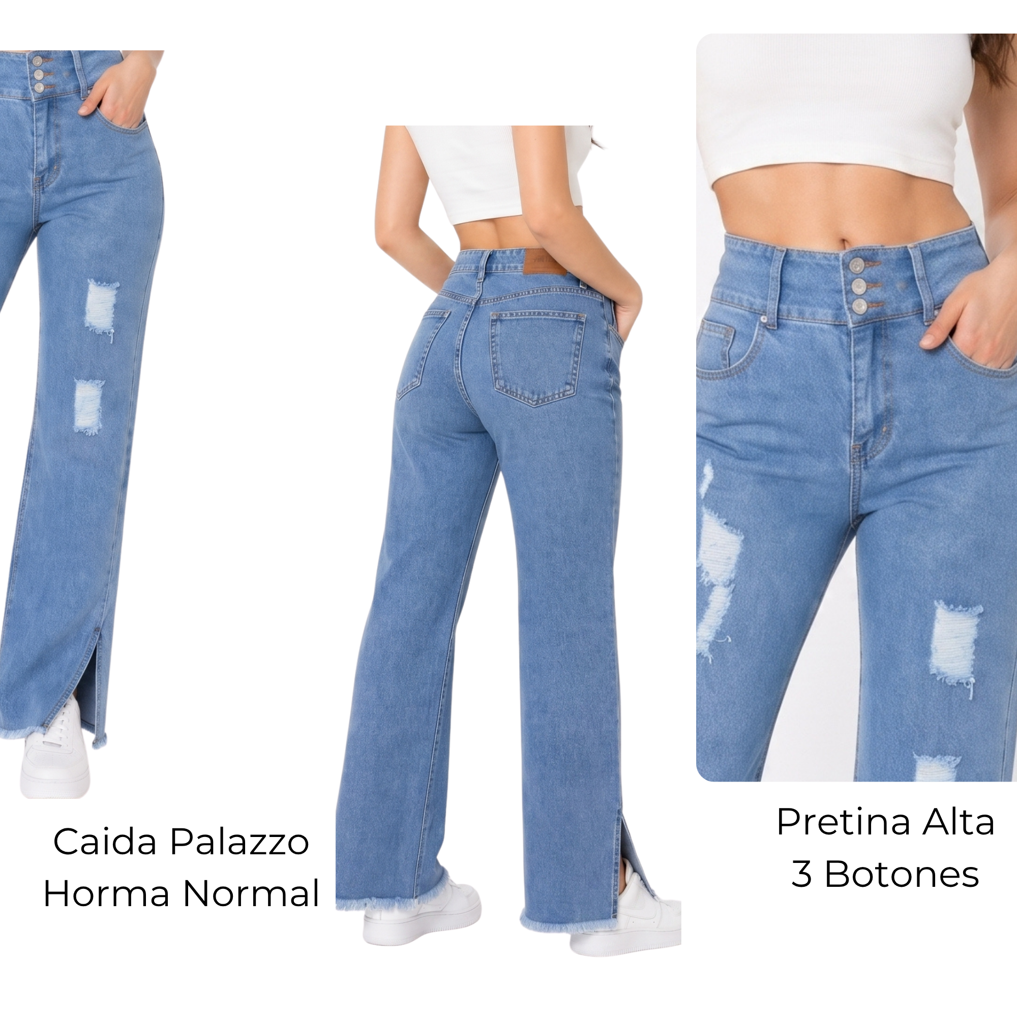 Jeans Mujer Holgado Ancho J9237-5