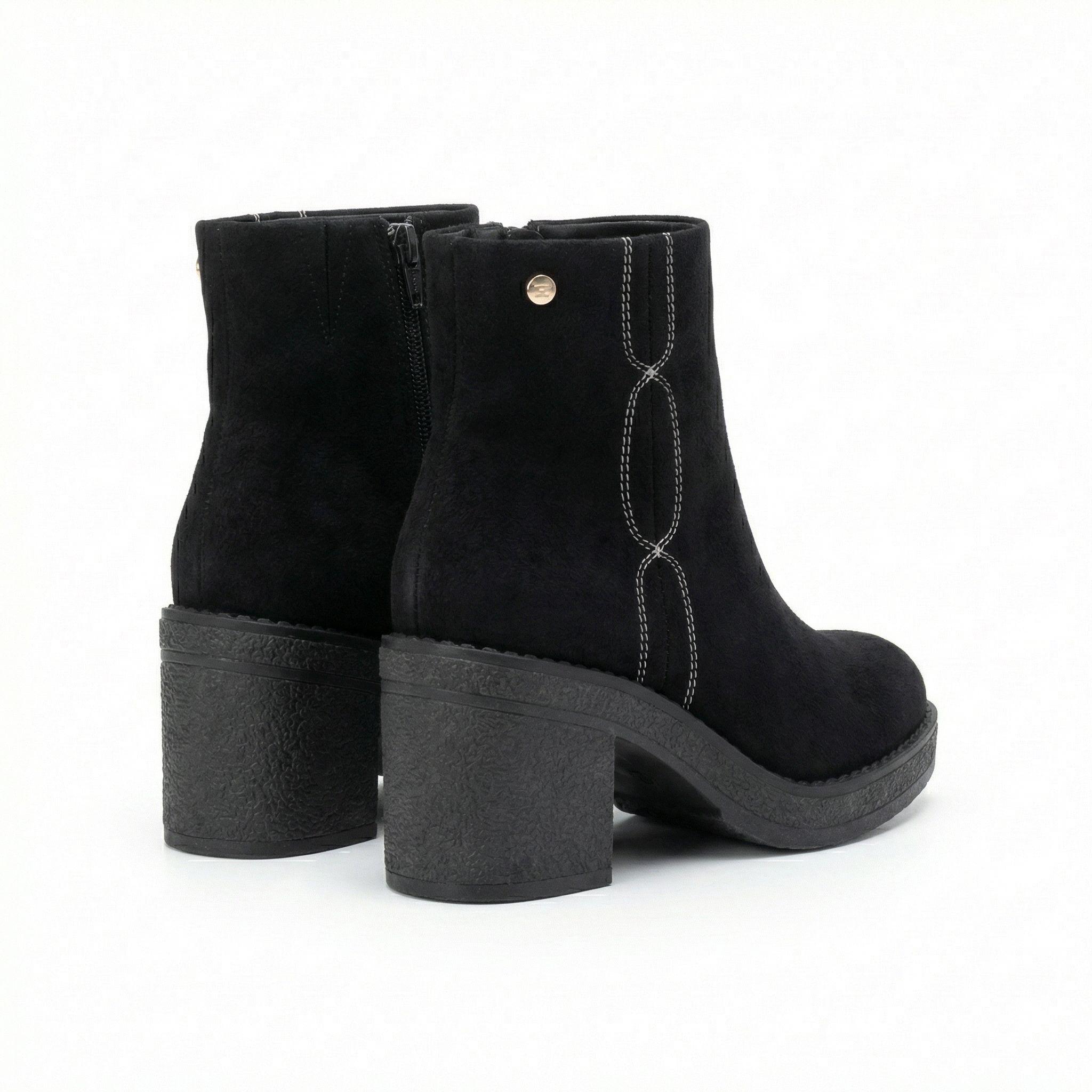 Botín Plataforma Taco Medio L36 Mujer-3