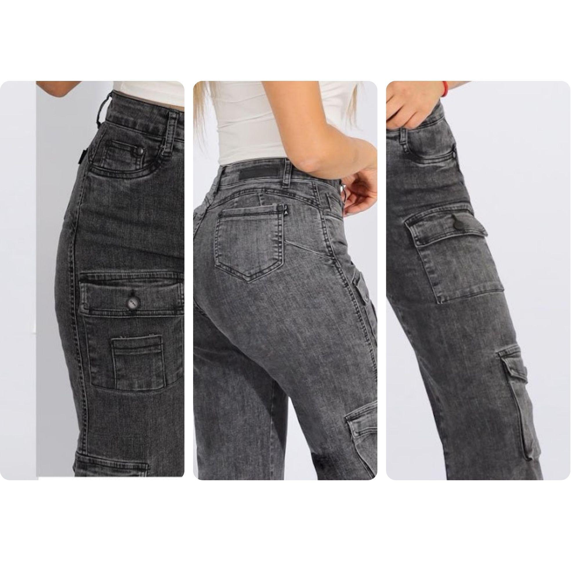 Jeans Cargo Jaja&Jeje J9115 Mujer Tiro alto-3