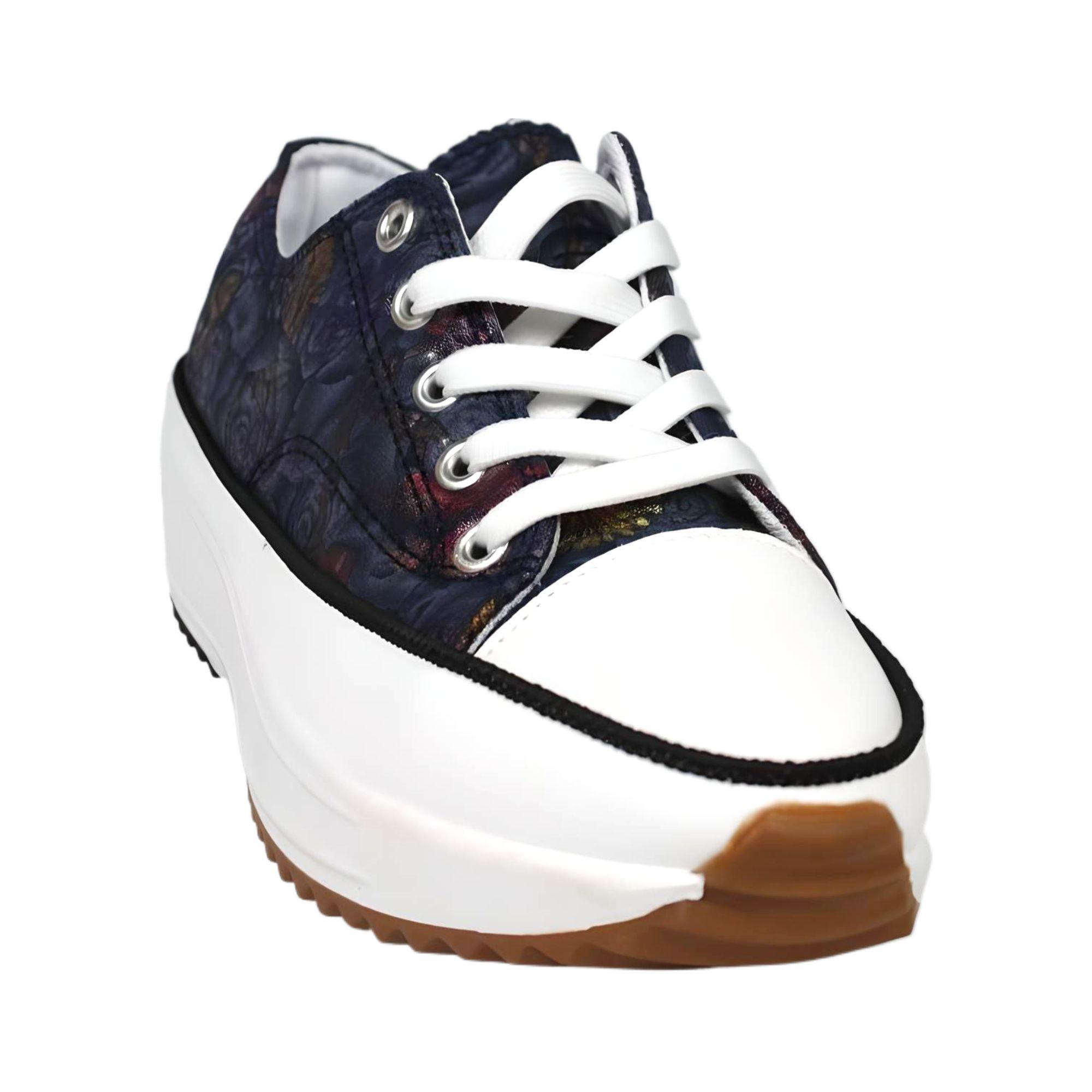 Zapatilla Floreada de Mujer 2408 Yassne Azul-2