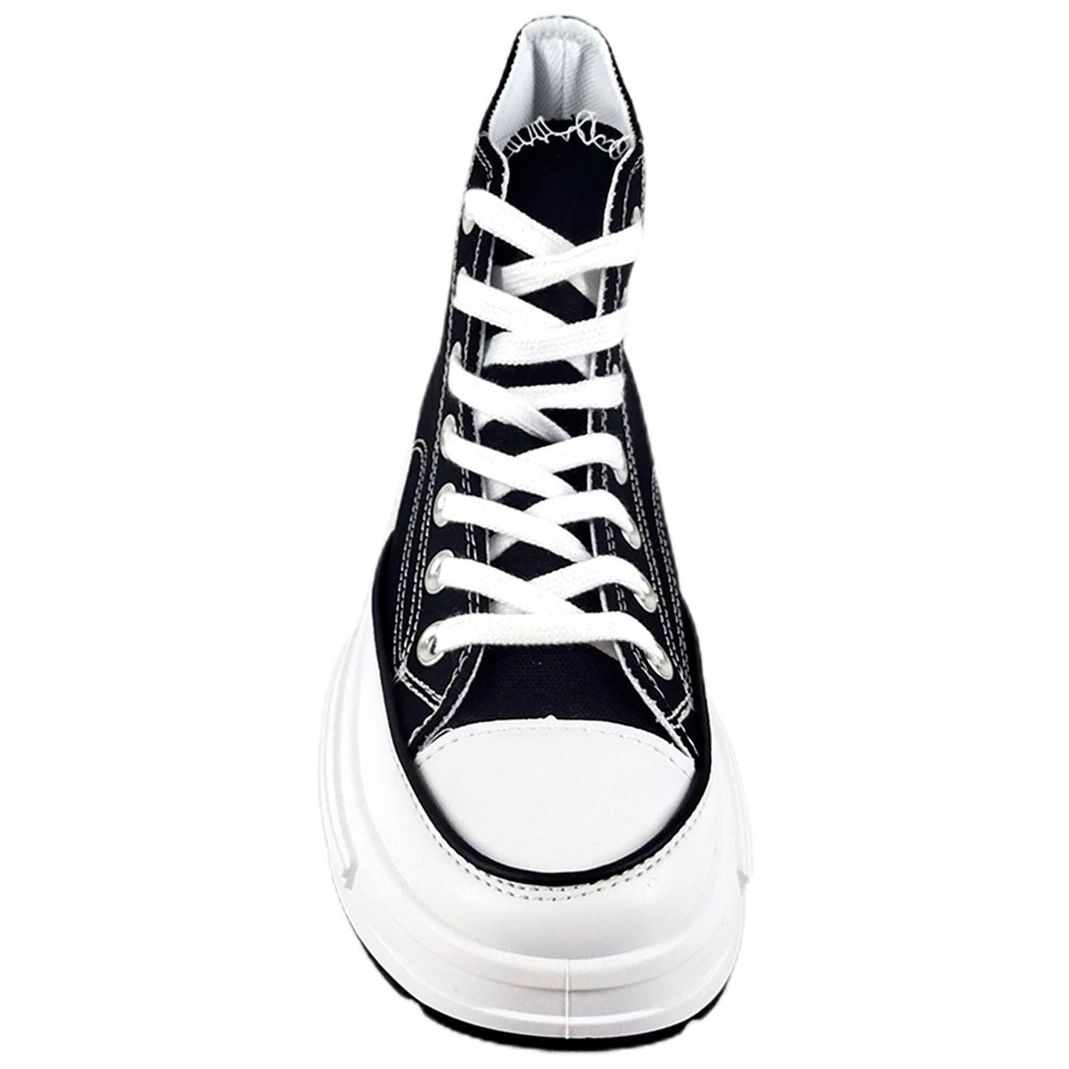 Zapatilla Urbana Caña Alta de Mujer Con Plataforma J25 Negro-2