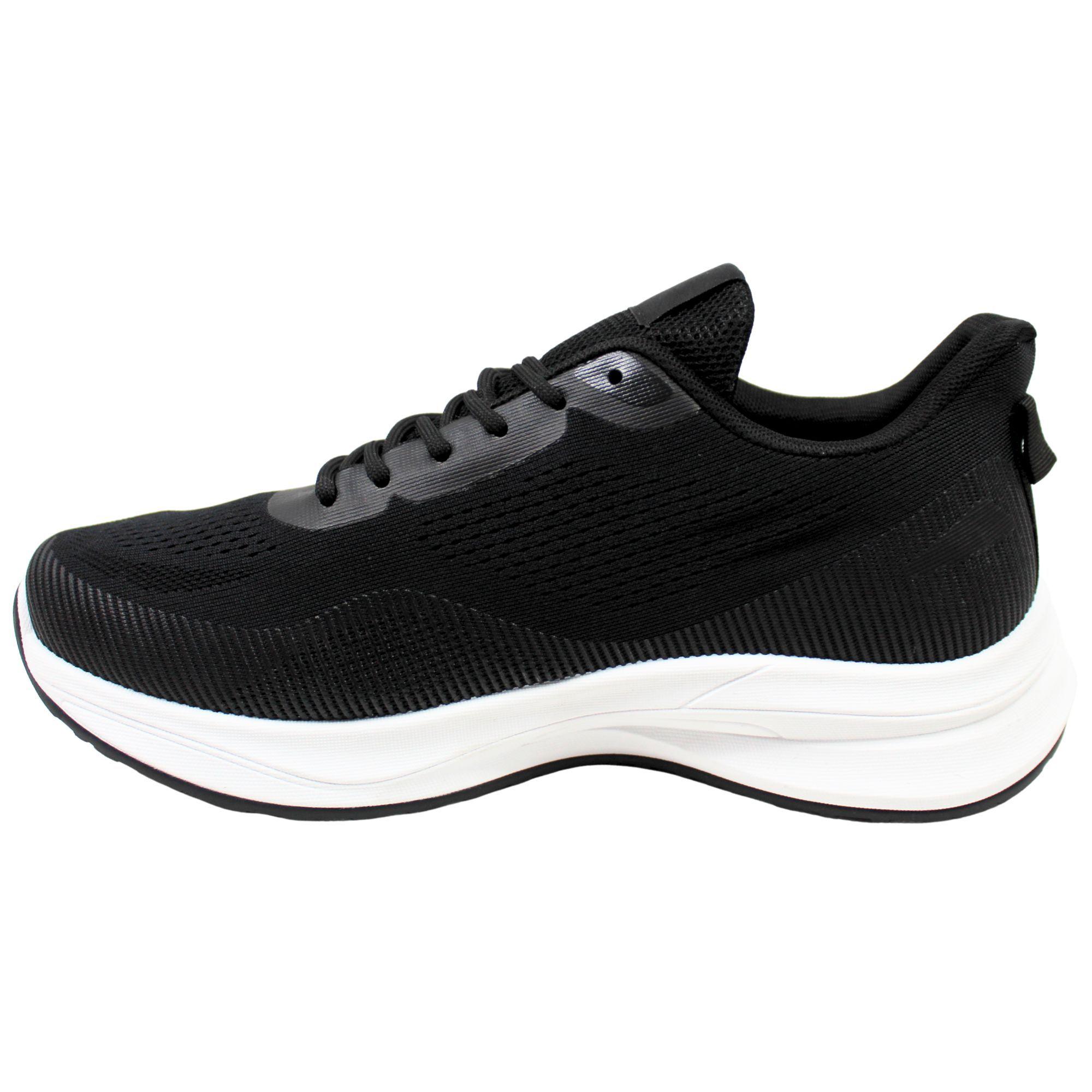 Zapatillas de Hombre con Suela Blanca PG5220 Negro-3