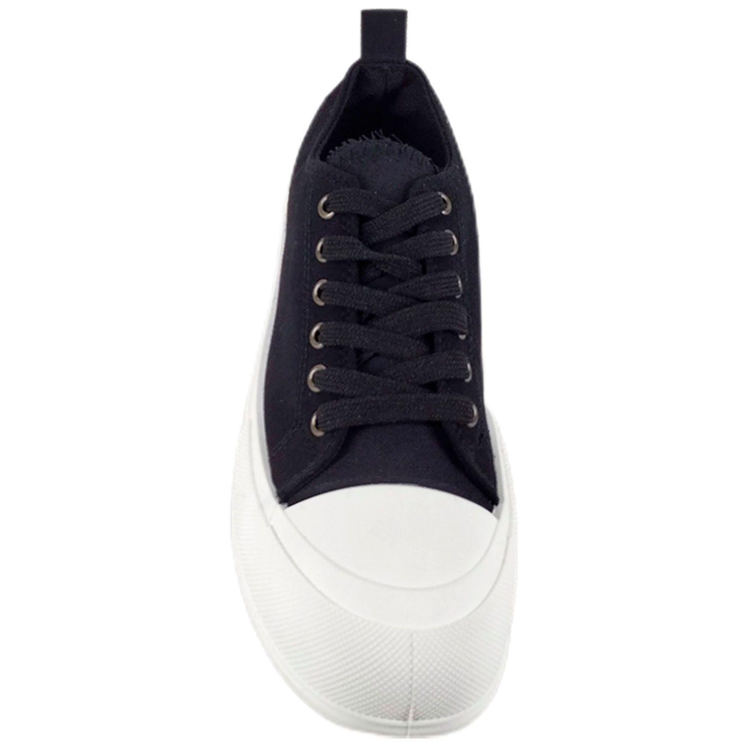 Zapatilla Urbana de Mujer Con Plataforma Negro-2