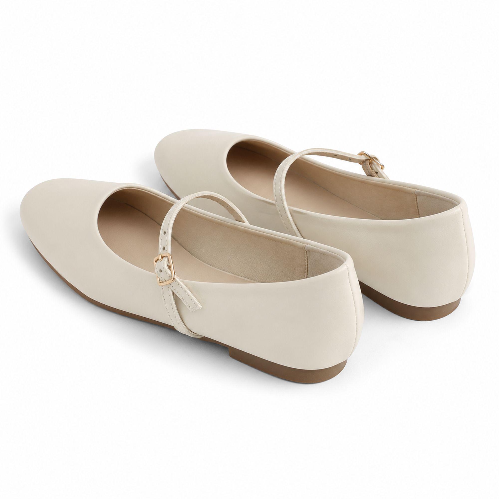 Ballerinas Mary Jane Mujer Negras con Hebilla Taco Bajo-5