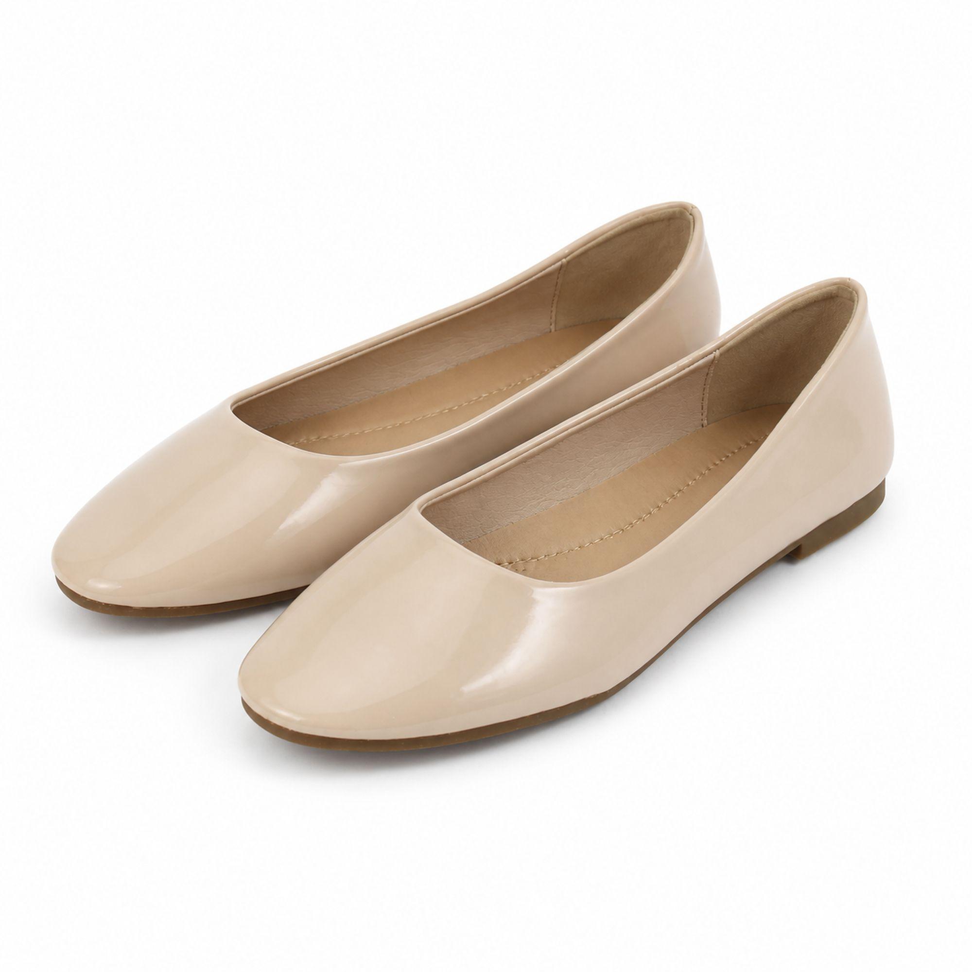 Balerina Mujer Charol Punta Redonda HL01-6