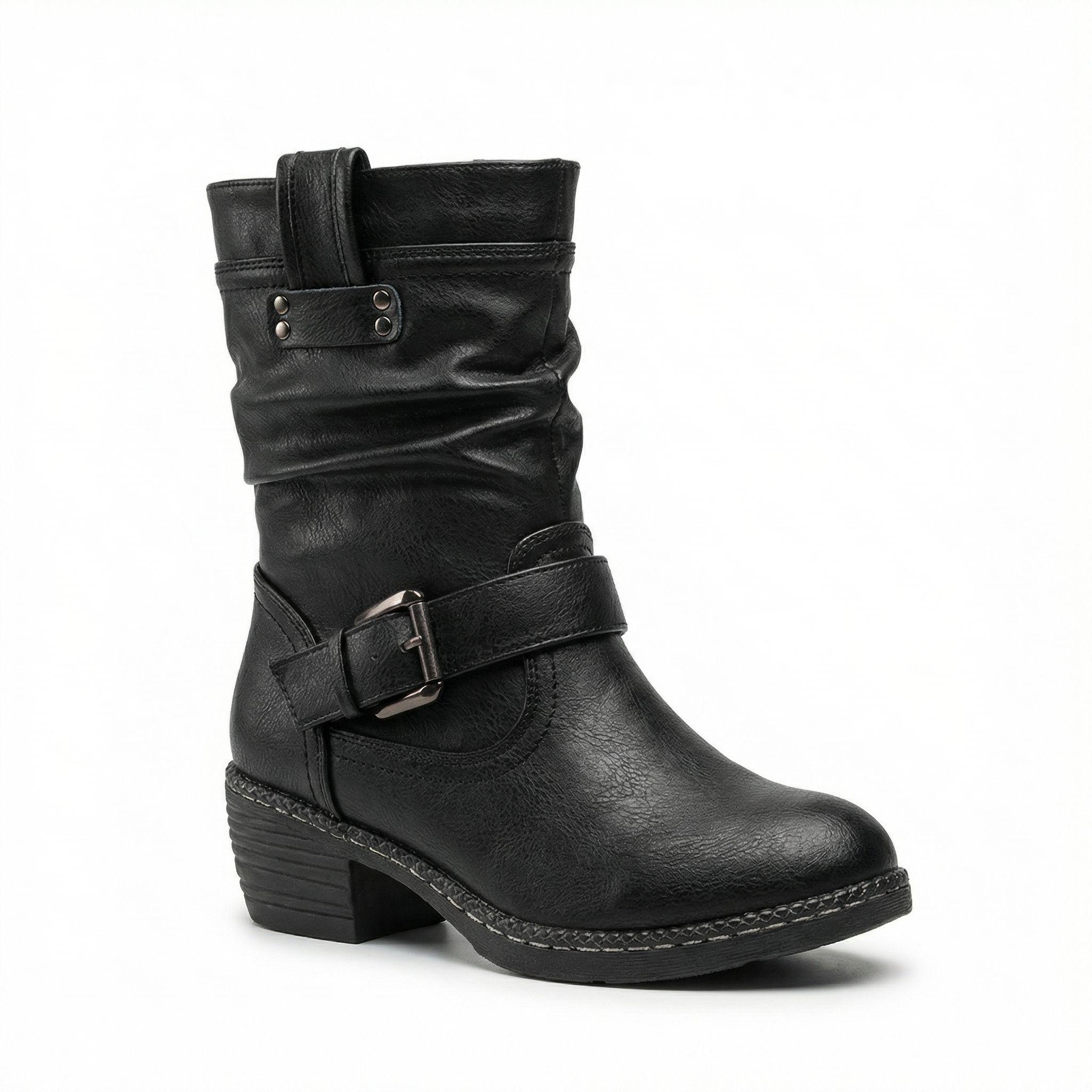 Botín Biker Taco Bajo L3500-1 Mujer-3