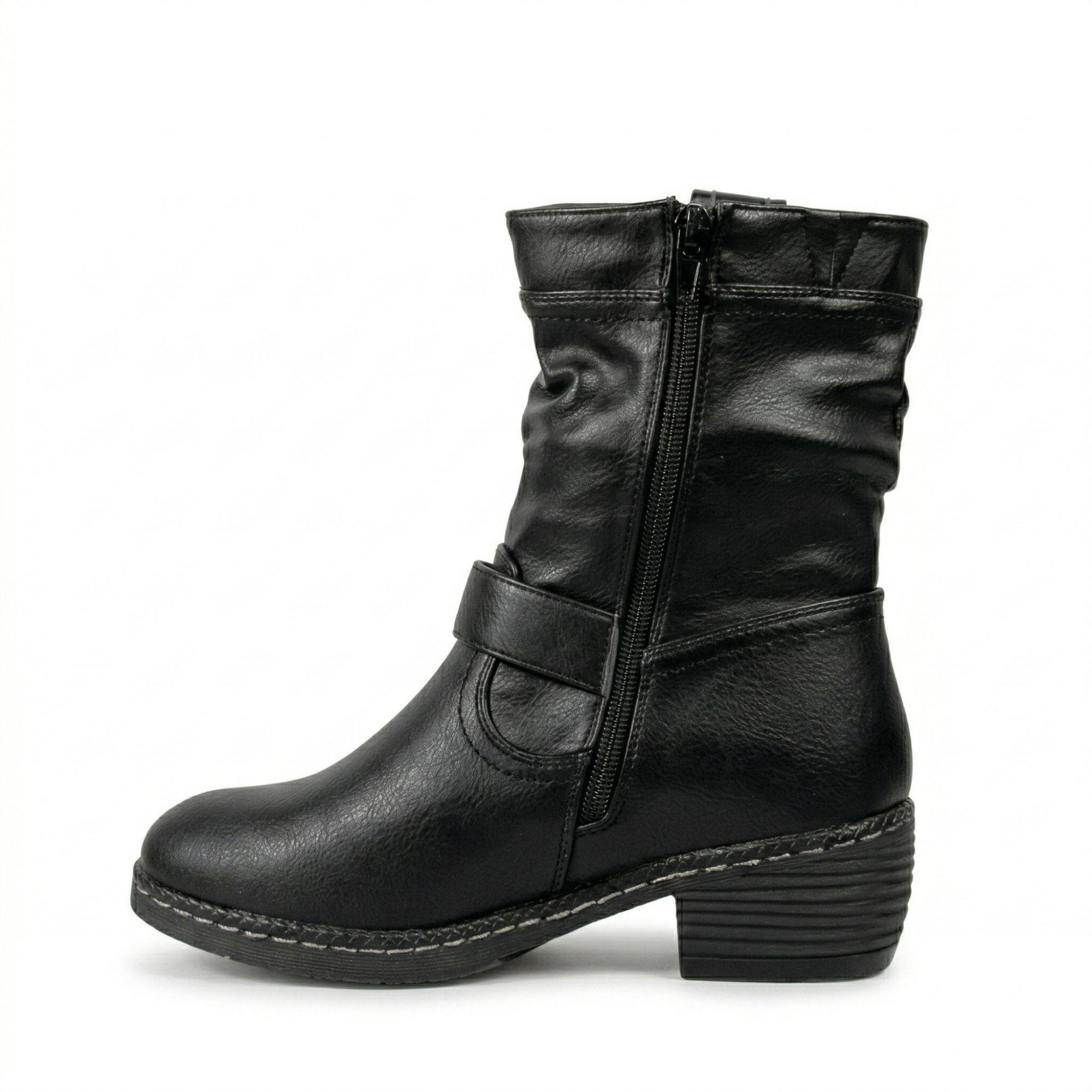 Botín Biker Taco Bajo L3500-1 Mujer-6