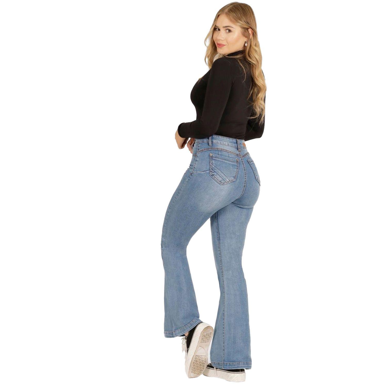 Jeans De Mujer Tiro Alto Flare Yassne J42-1