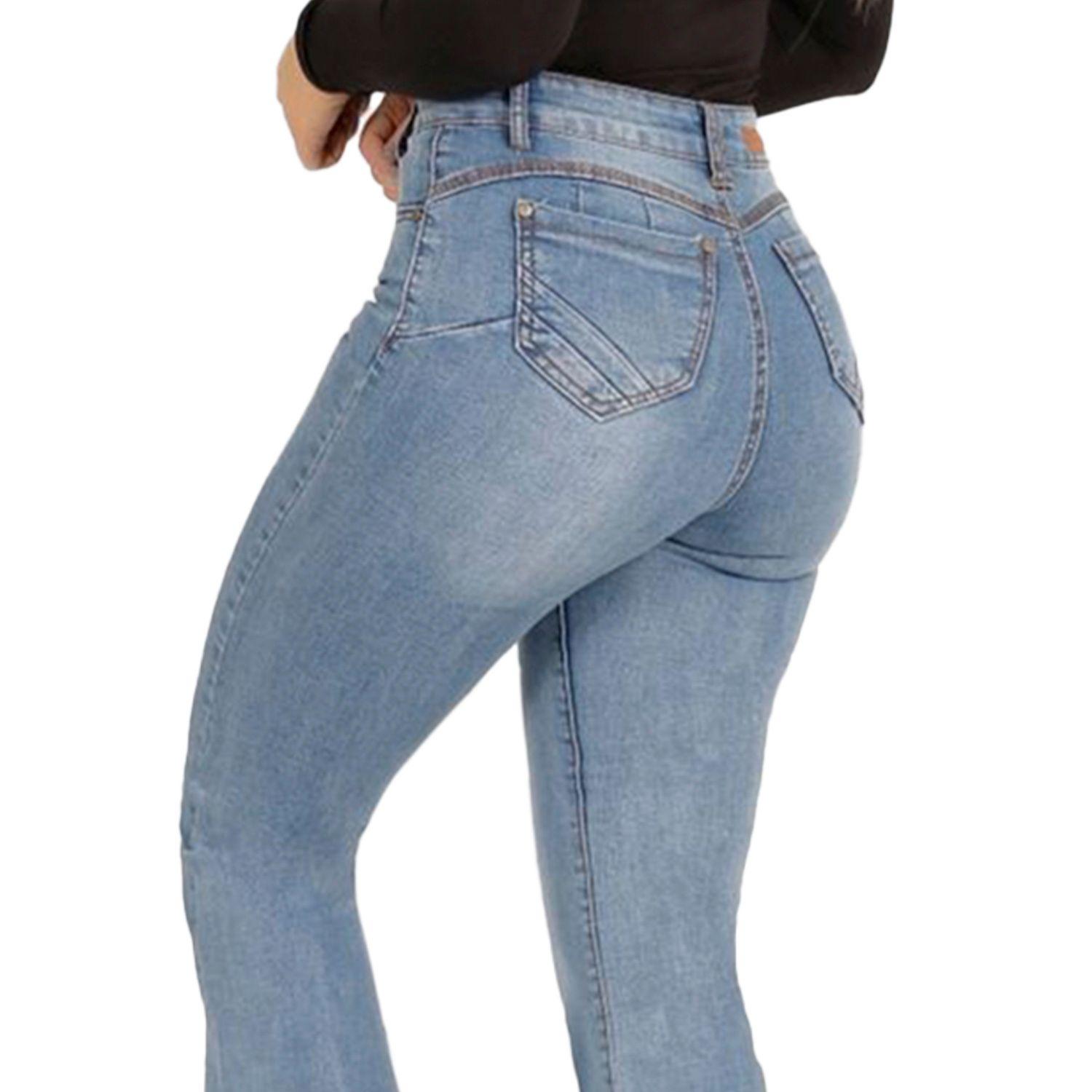 Jeans De Mujer Tiro Alto Flare Yassne J42-3