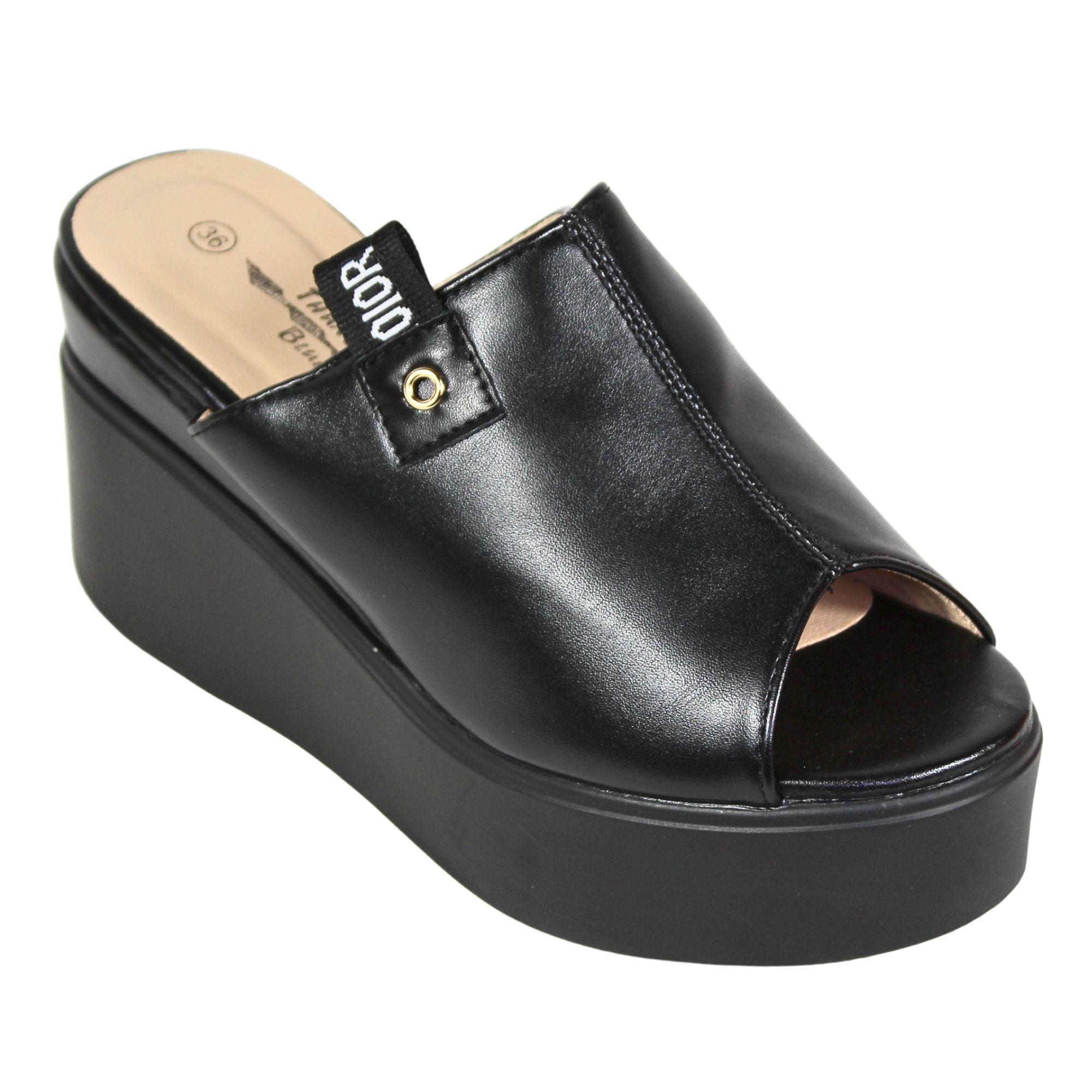 Sandalia Mujer Plataforma J0-012 Negro-1