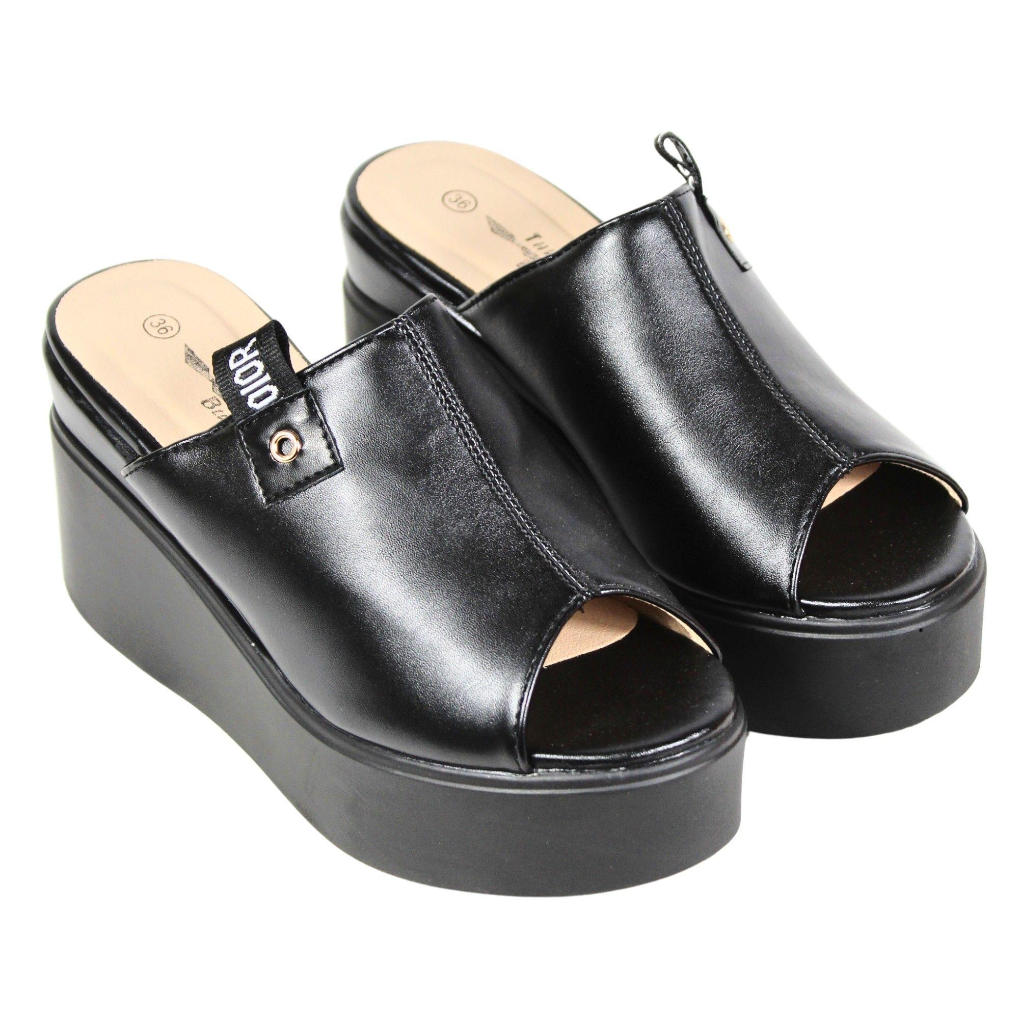 Sandalia Mujer Plataforma J0-012 Negro-2