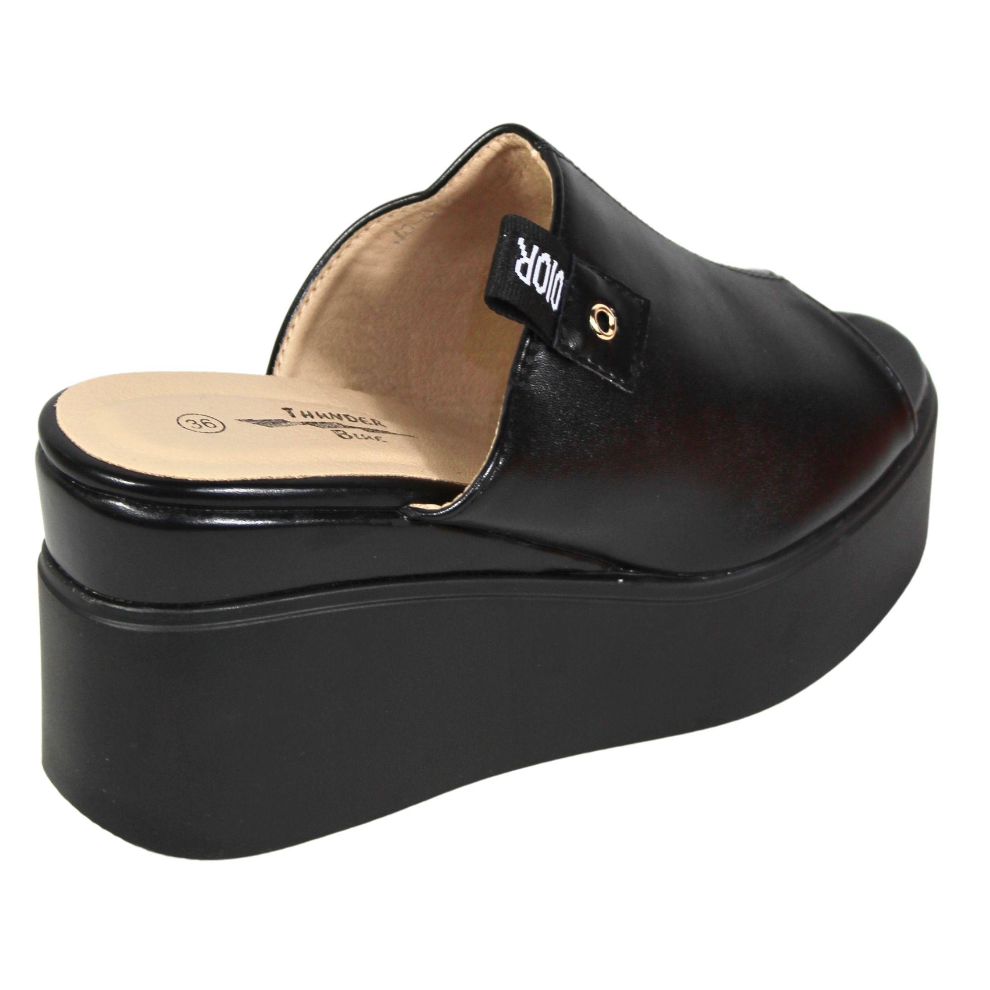 Sandalia Mujer Plataforma J0-012 Negro-3