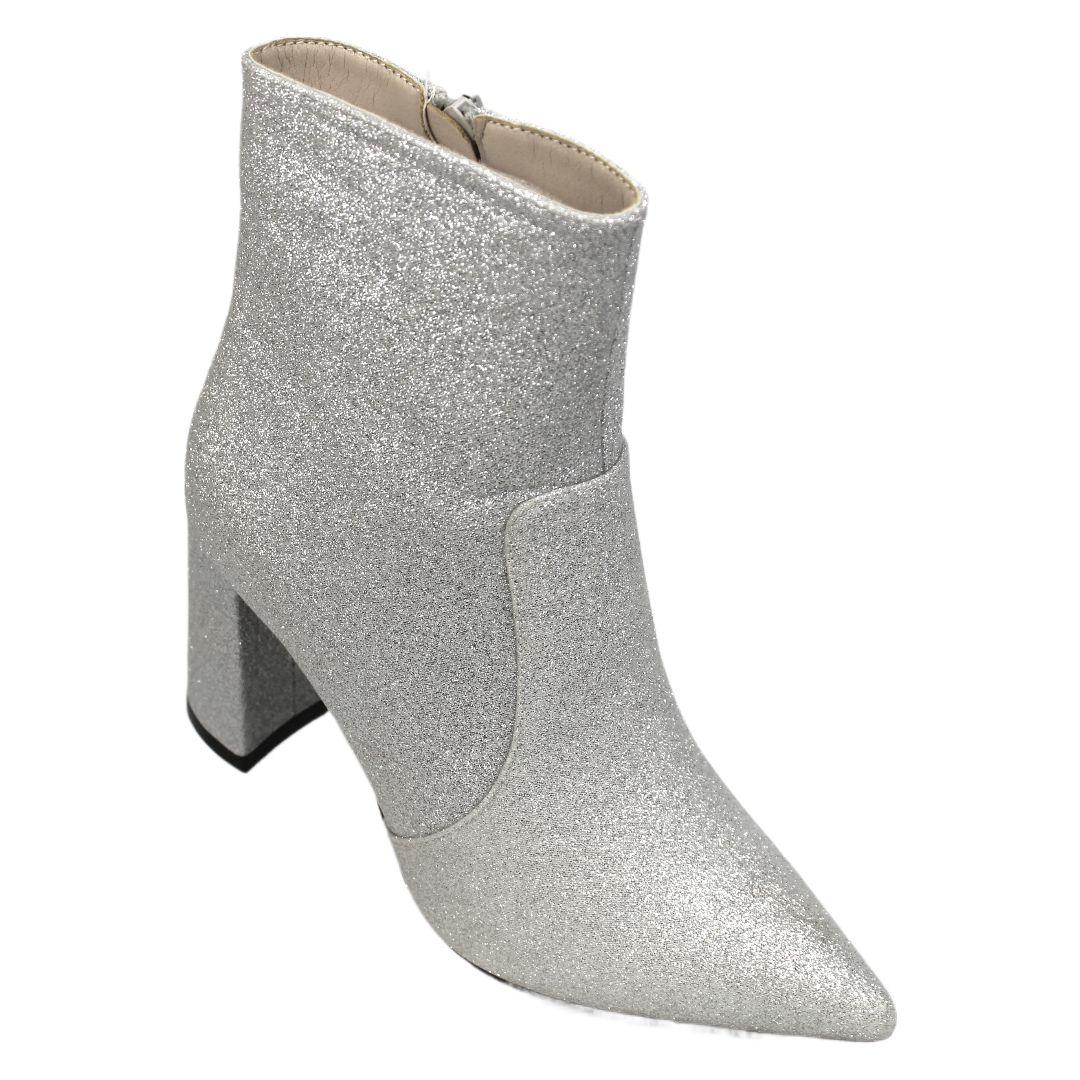 Botin Mujer Brillante Q-02  Plata Yassne-2