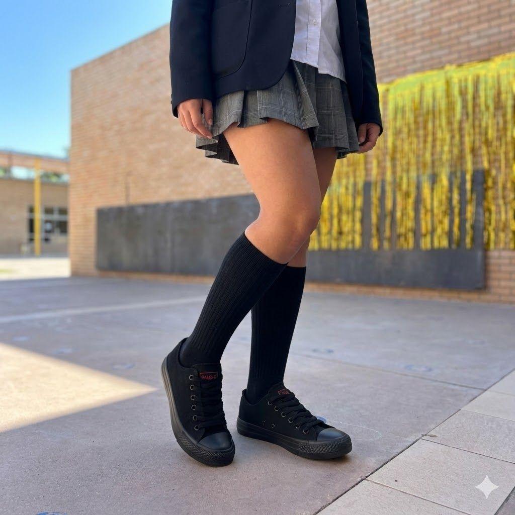 Zapatilla Escolar PG101-4 Negro-4