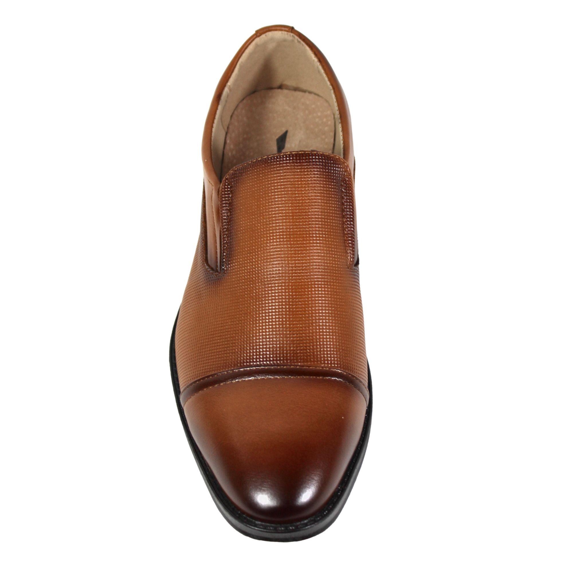 Zapato Mocasin de Vestir Slip-On B002 Café-3