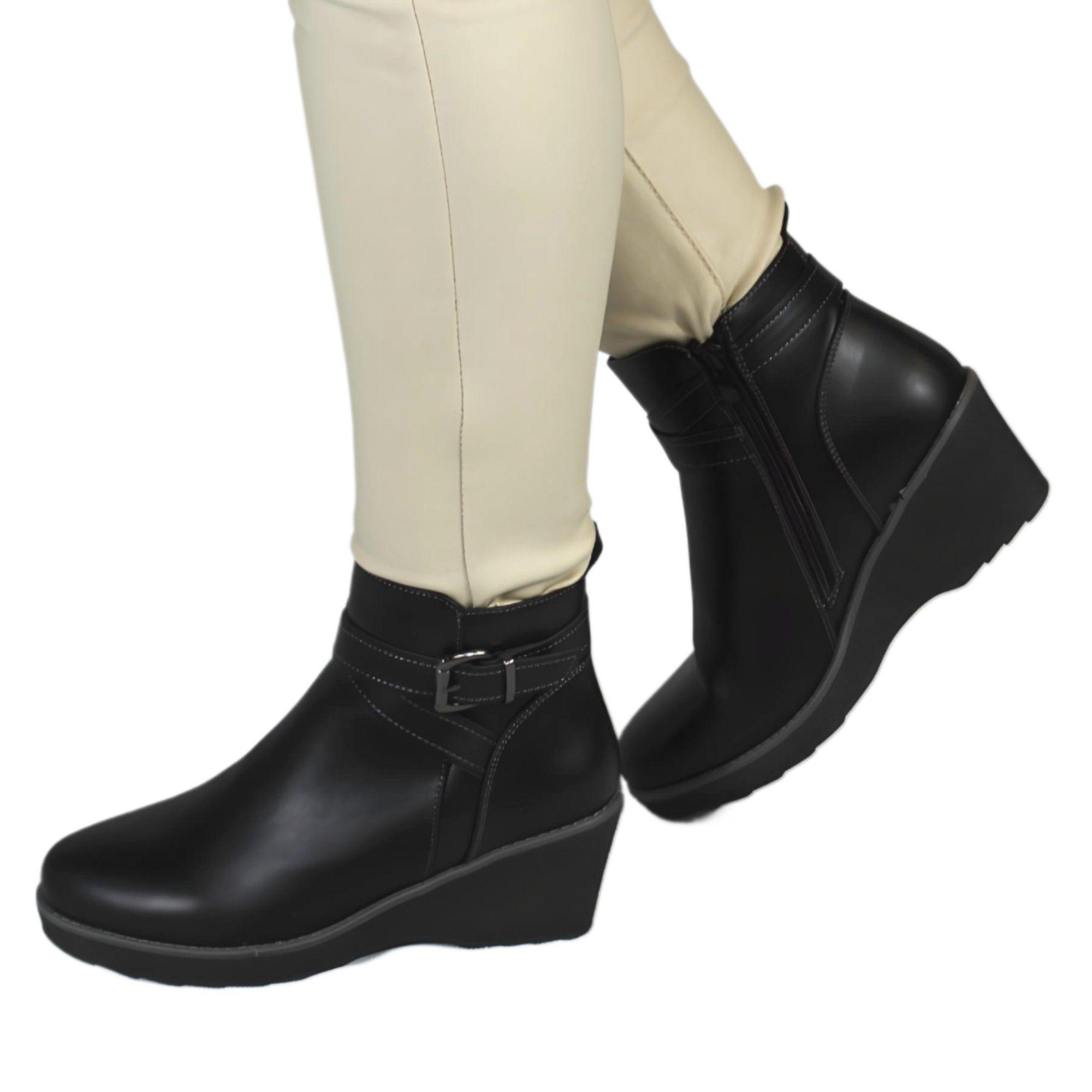 Botin de Mujer Invierno 72 Yassne Negro-0