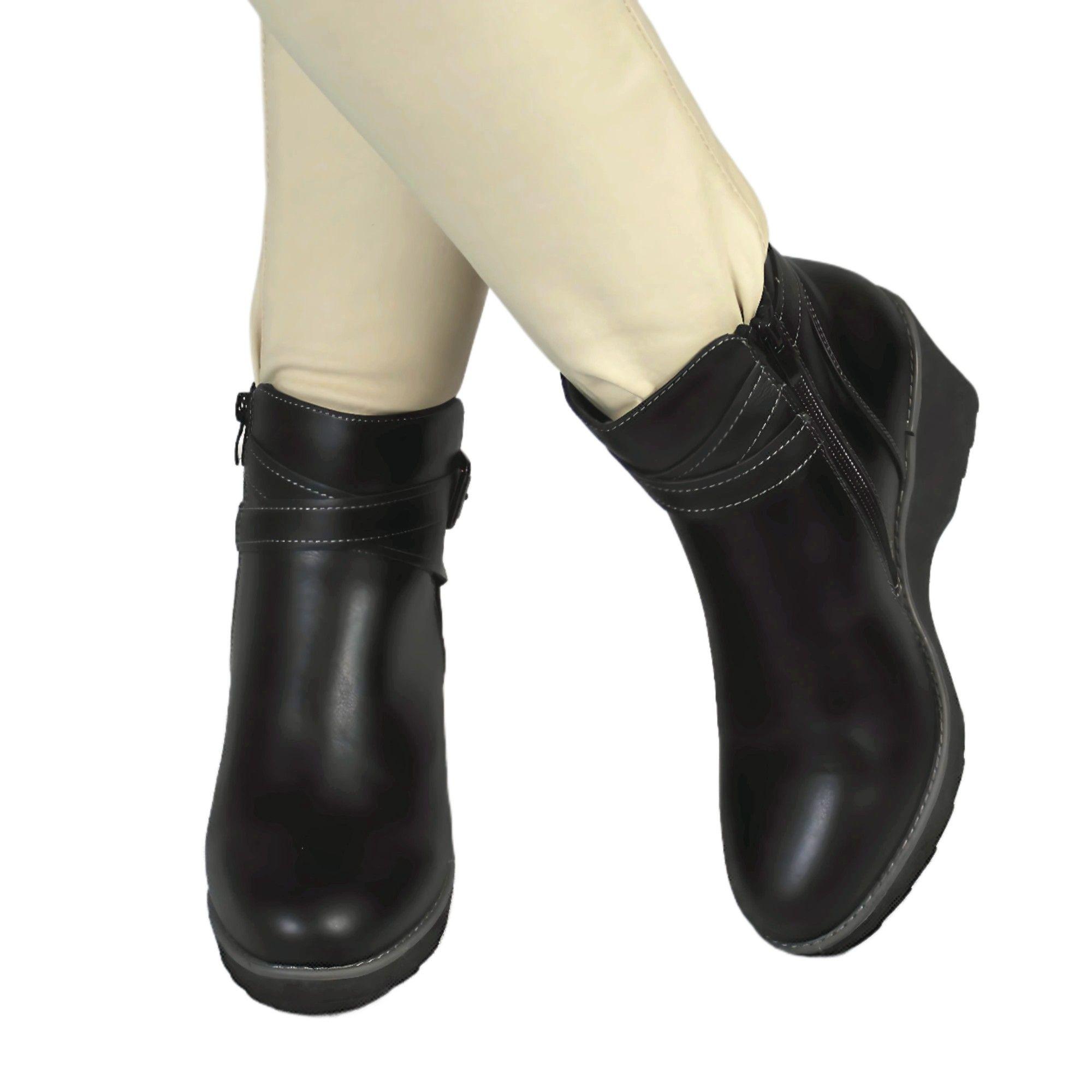 Botin de Mujer Invierno 72 Yassne Negro-1