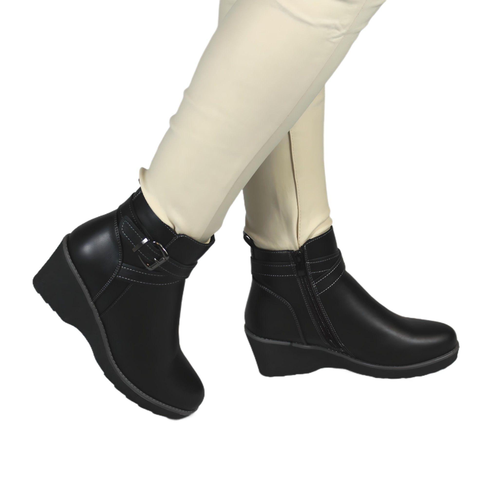 Botin de Mujer Invierno 72 Yassne Negro-3