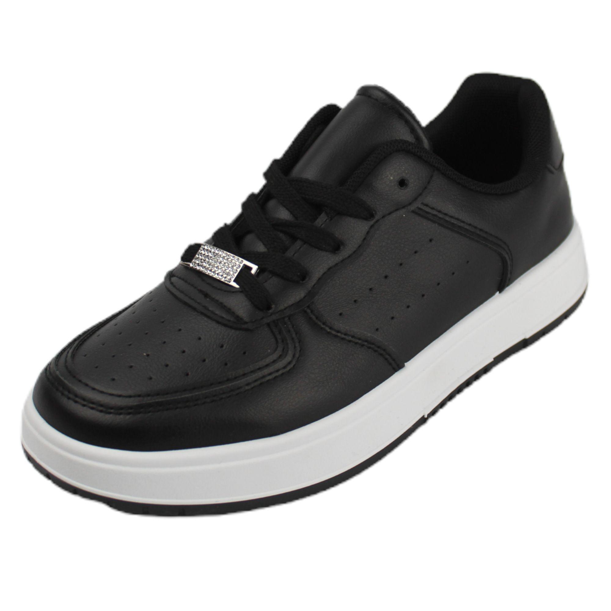 Zapatilla Urbana de Mujer con Plataforma TH3 Yassne Negro-1