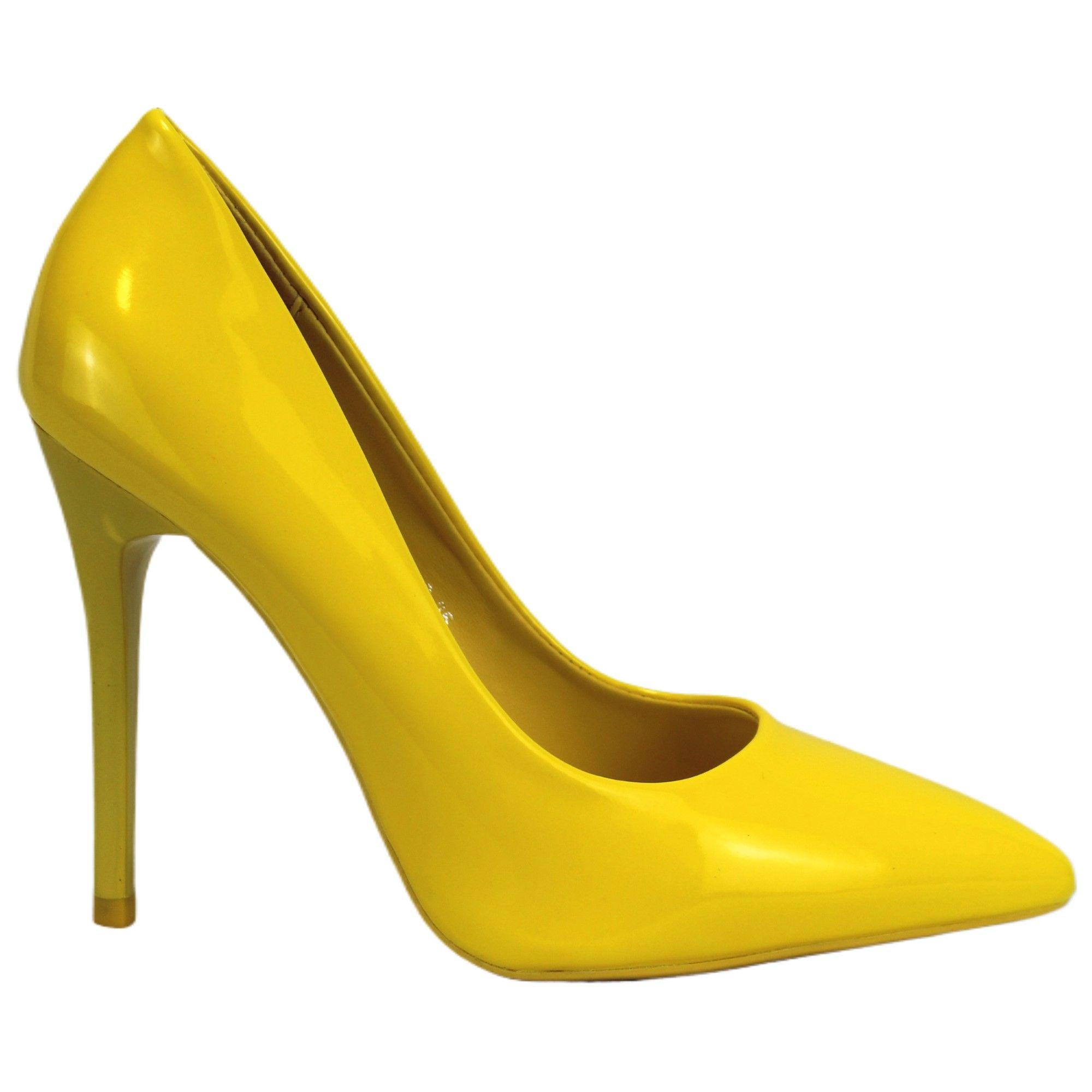 Zapato de Mujer Taco Aguja Amarillo 22 Yassne-0