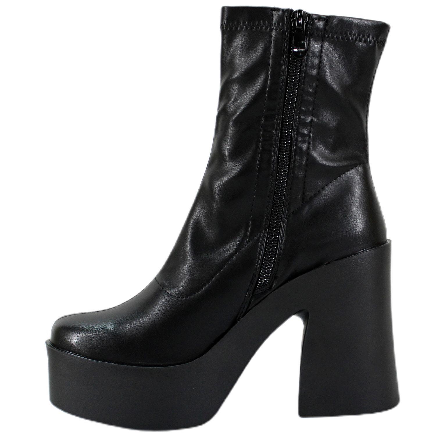 Botin De Mujer Taco Alto Y Plataforma 24 Yasna-2