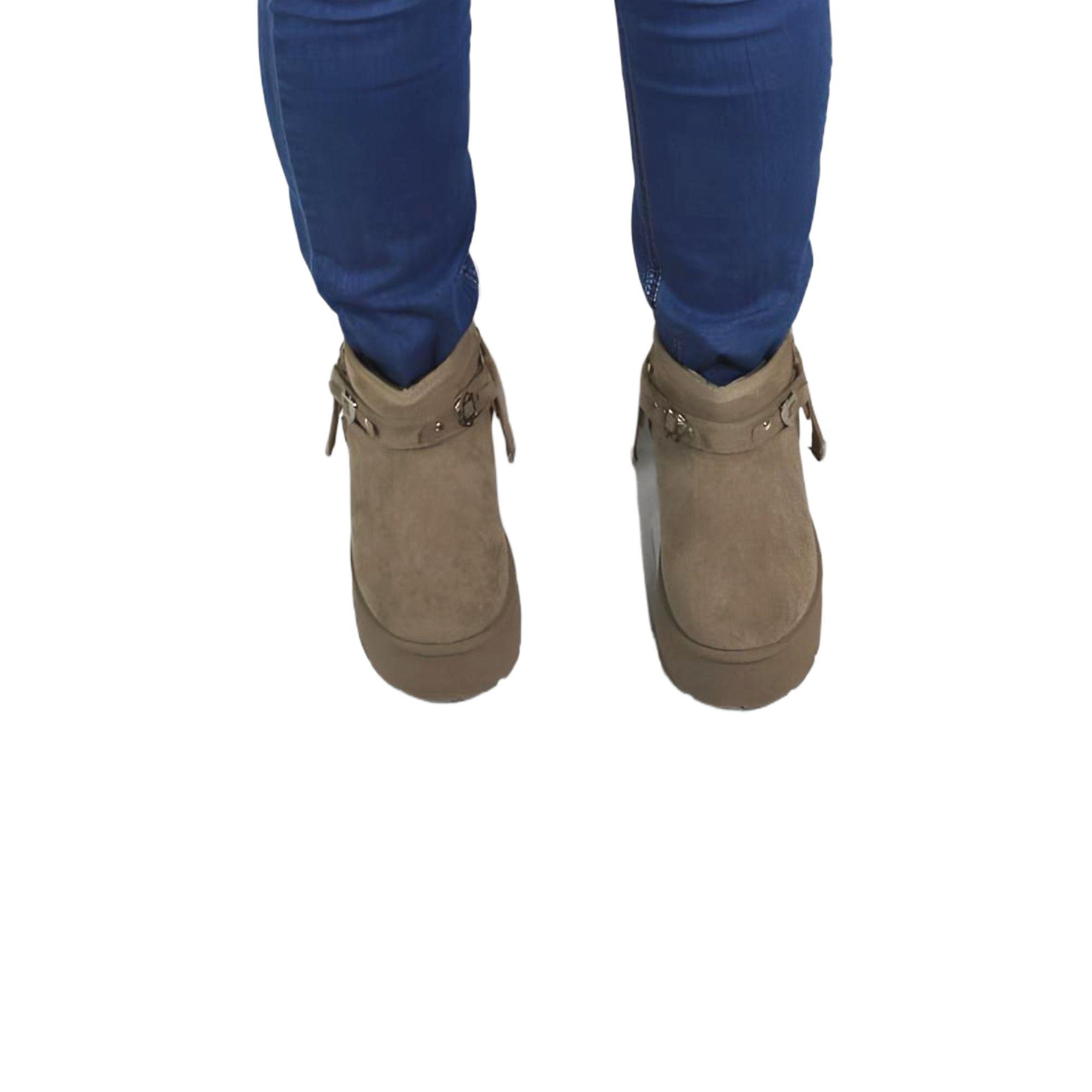 Botin Casual de Mujer 18 Yassne Gris-3