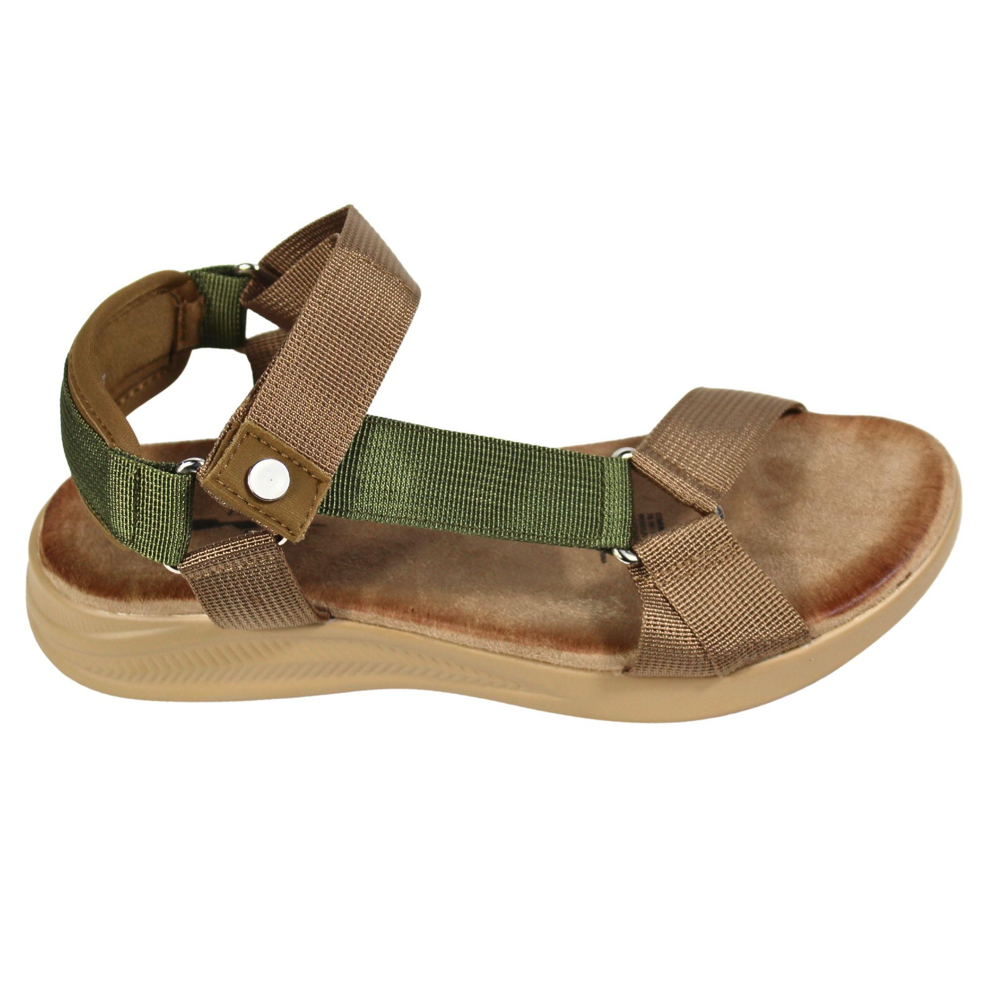 Sandalias Bajas de Mujer Ajustables TGH03 Verde-2