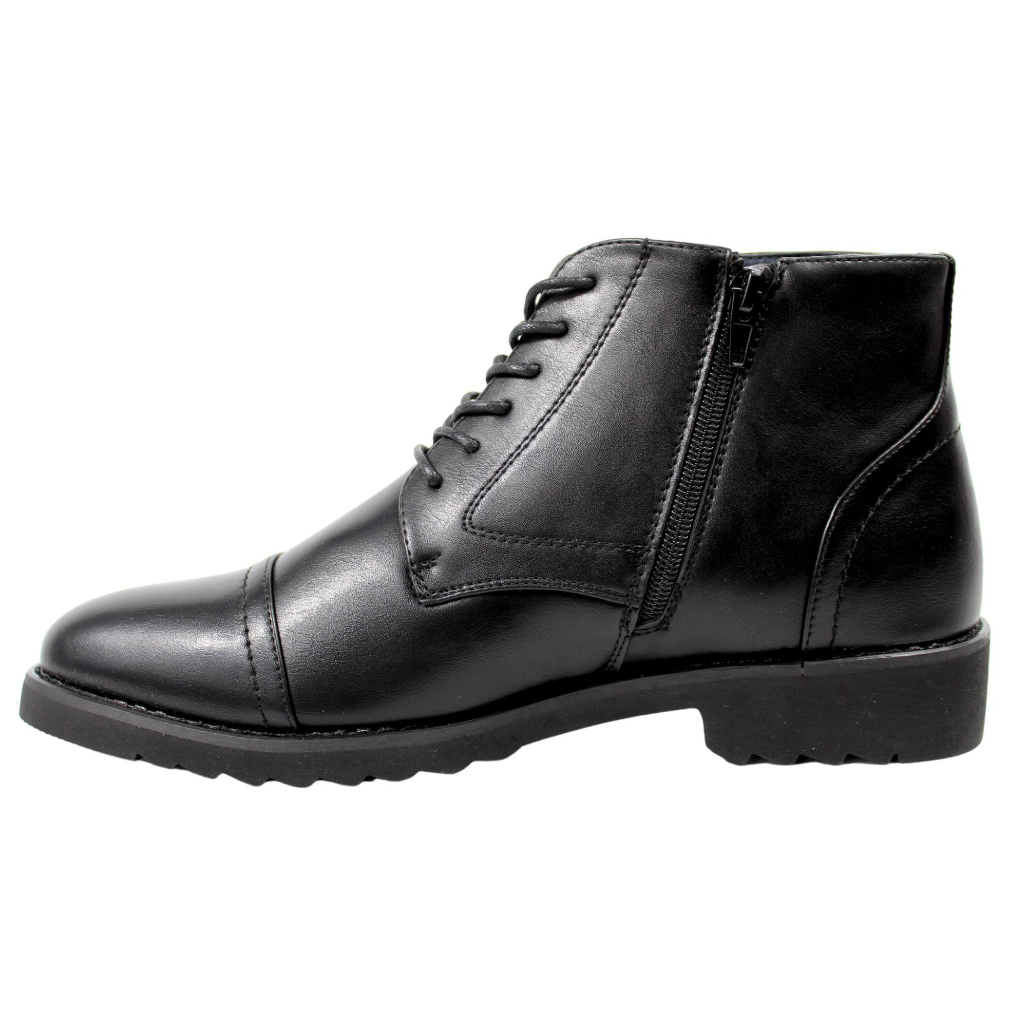 Bota Hombre Vestir Cordones Negro-3