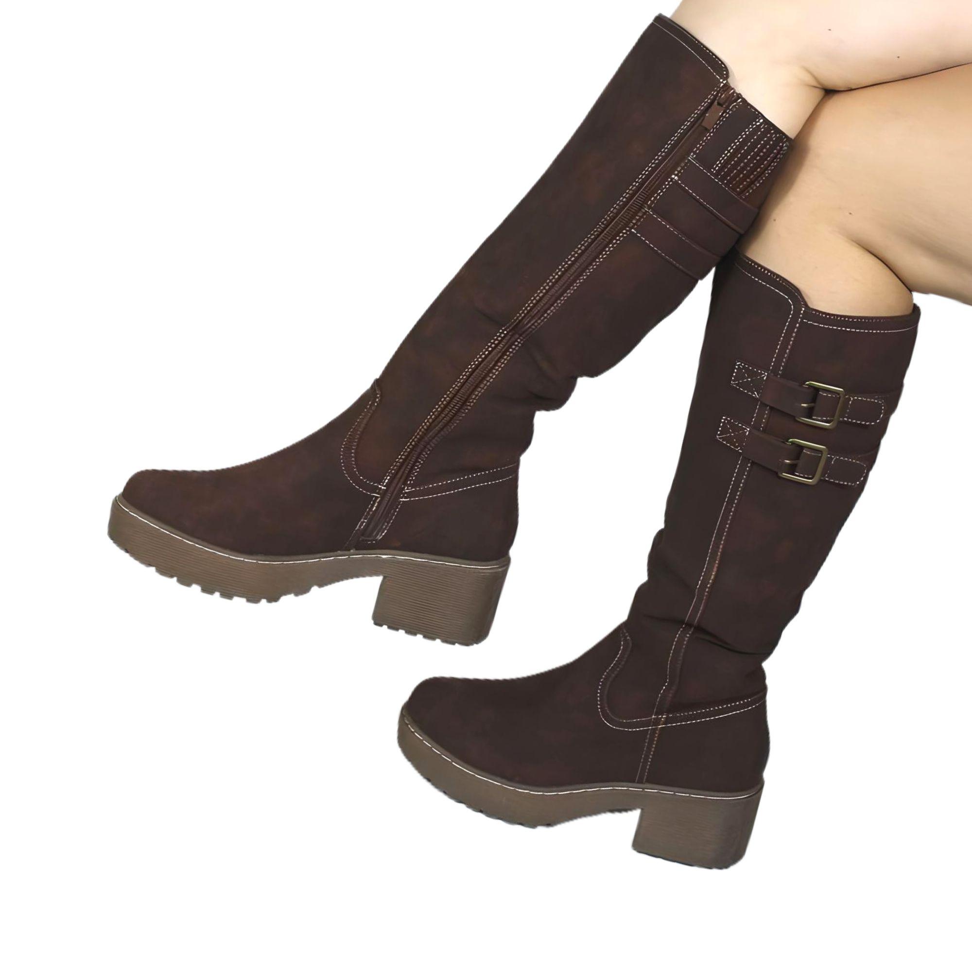 Bota de Mujer 25 Yassne Café Claro-0