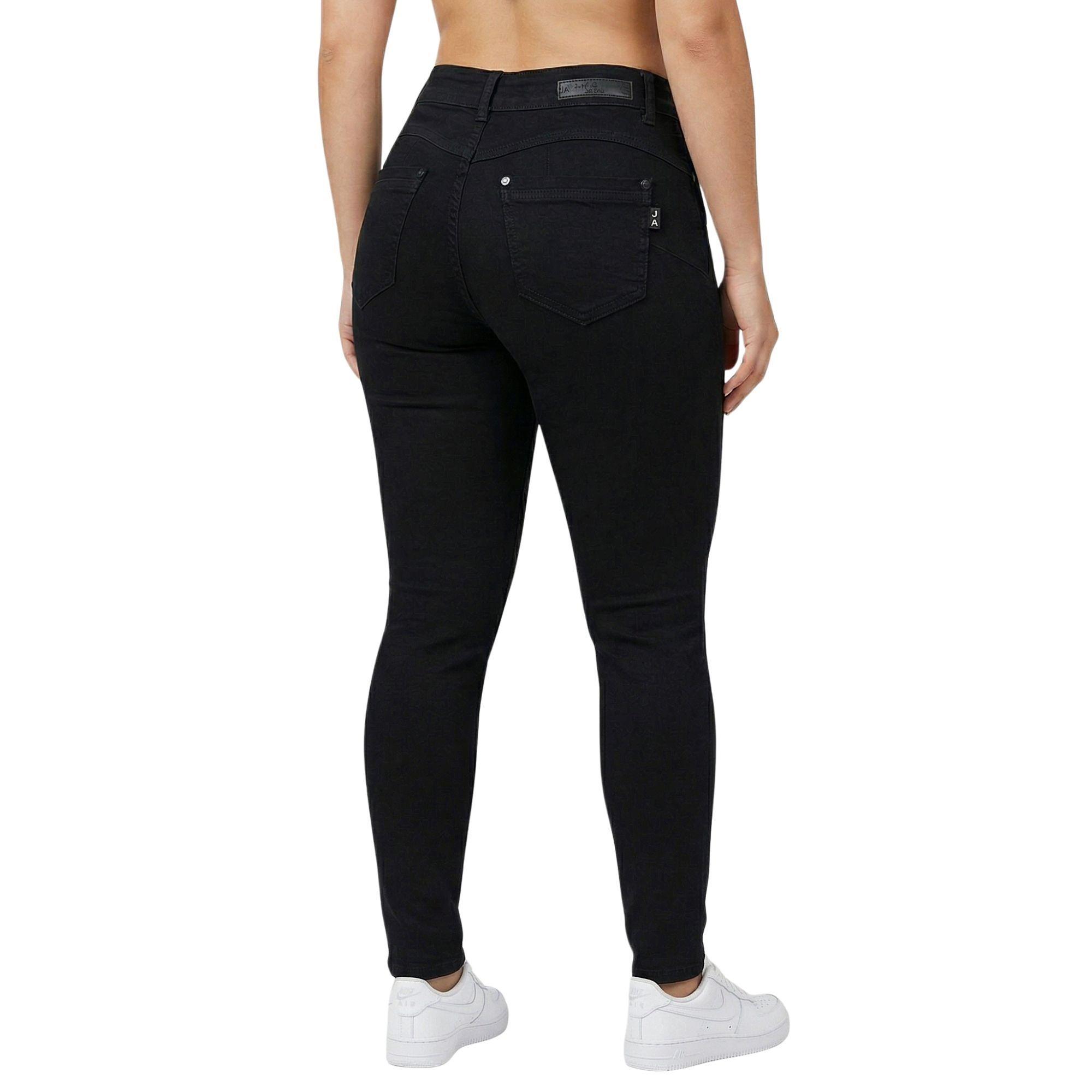 Jeans Skinny Negro Mujer Push Up Tiro Alto-6