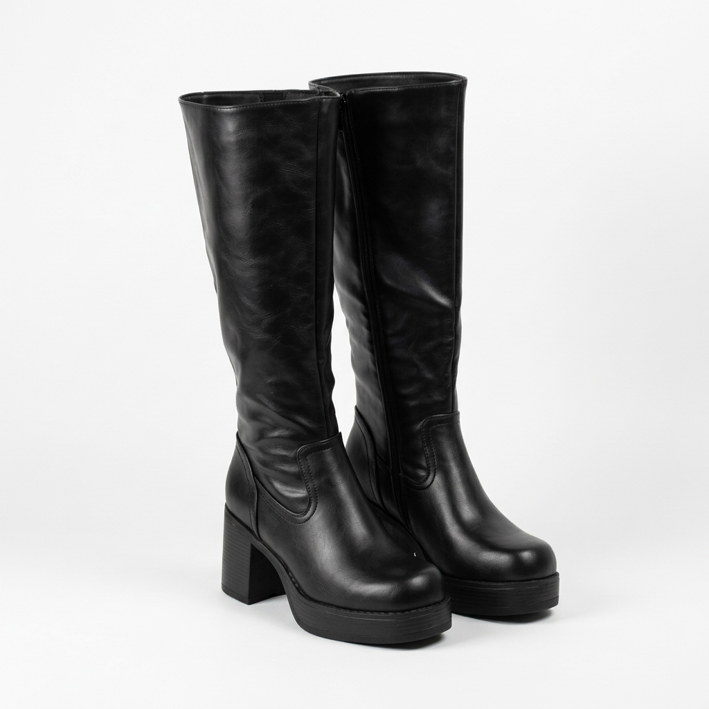 Bota Mujer Plataforma Taco Ancho PG24315-2