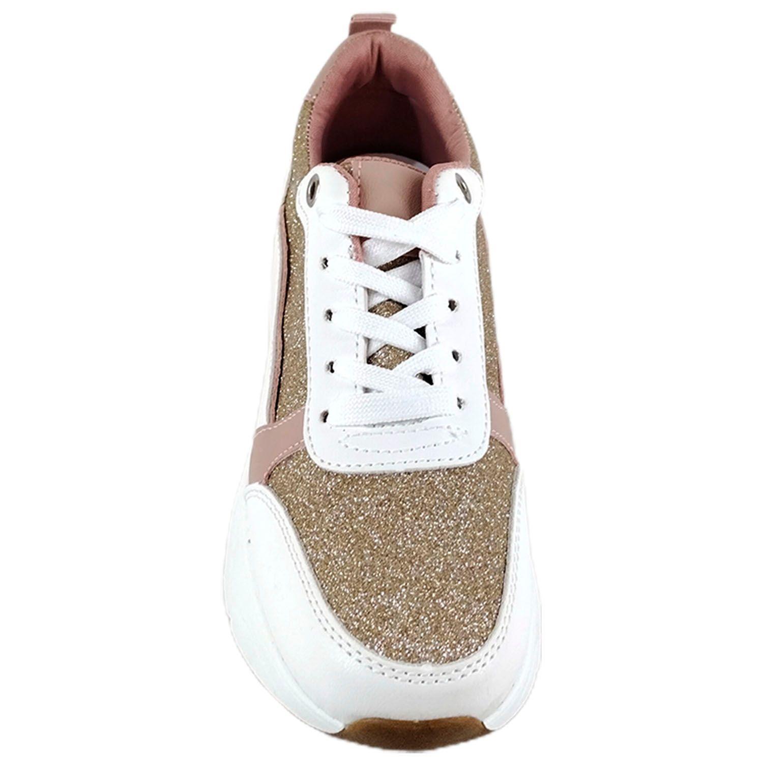 Zapatilla Urbana de Mujer Con Plataforma PG8 Blanca-2