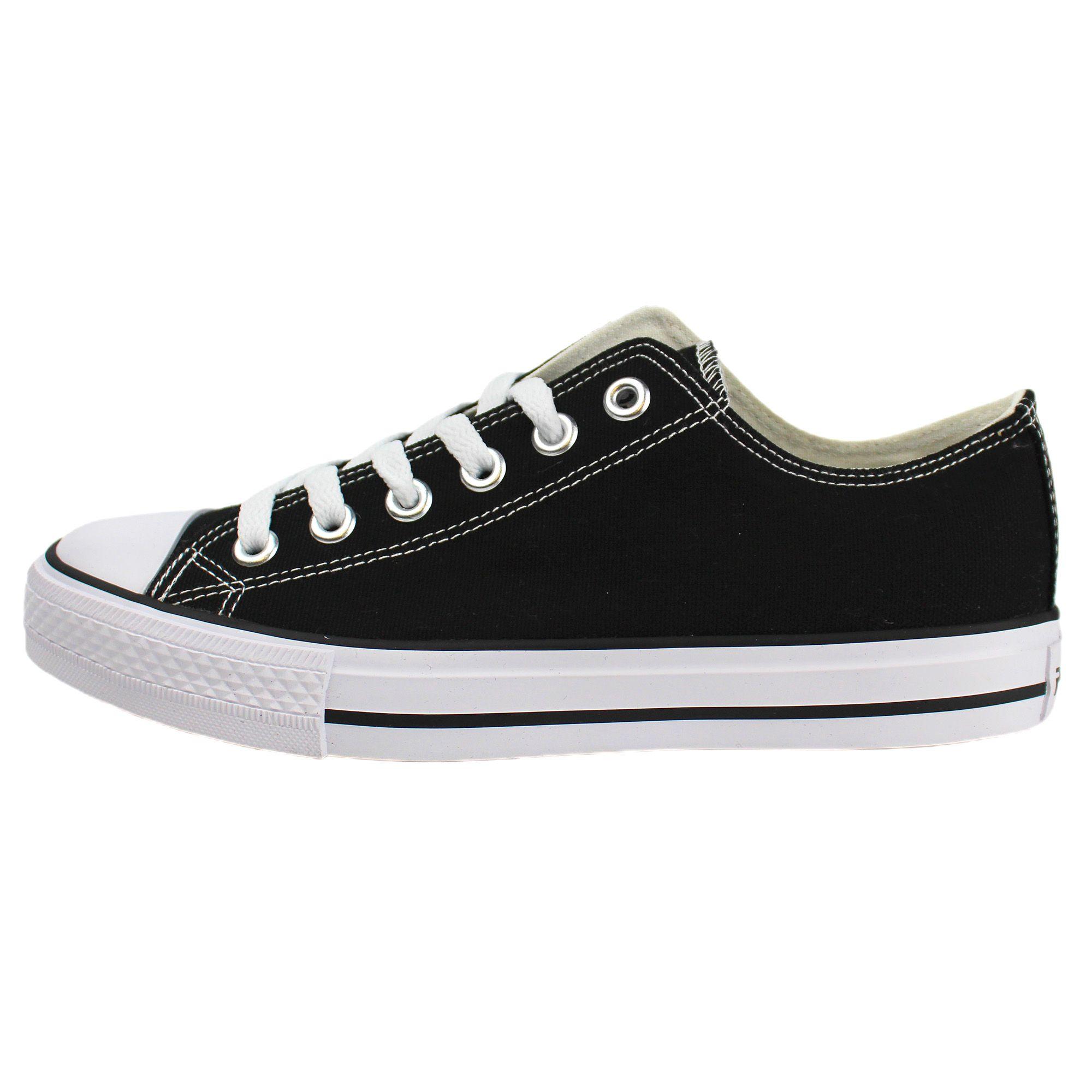 Zapatilla urbana de lona para mujer G1 Yassne Negro-3