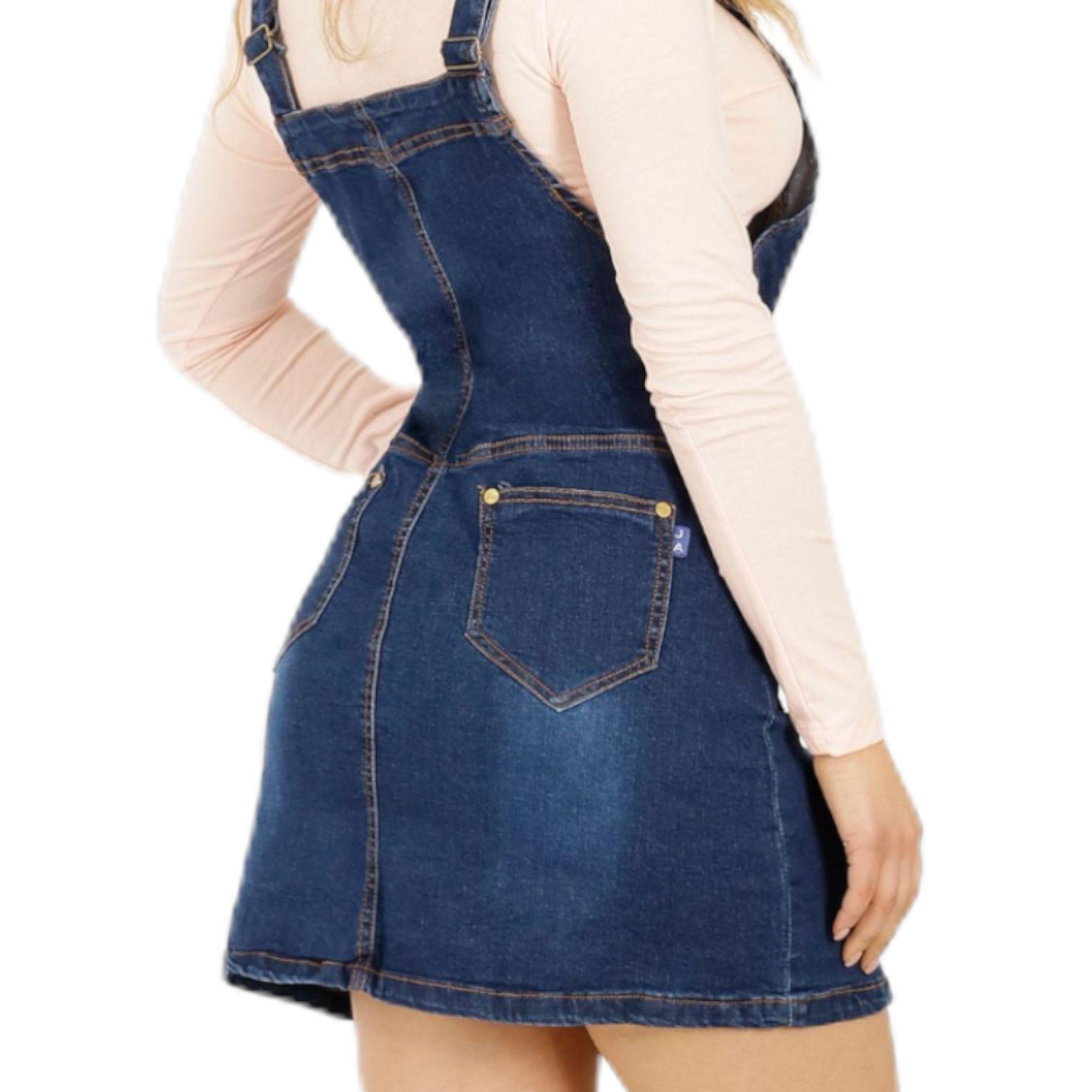 Jardinera falda de jeans para mujer 28 Yassne-2