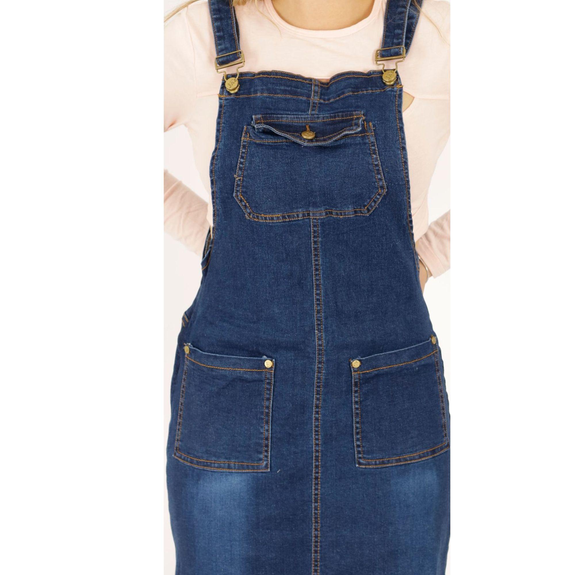Jardinera falda de jeans para mujer 28 Yassne-3