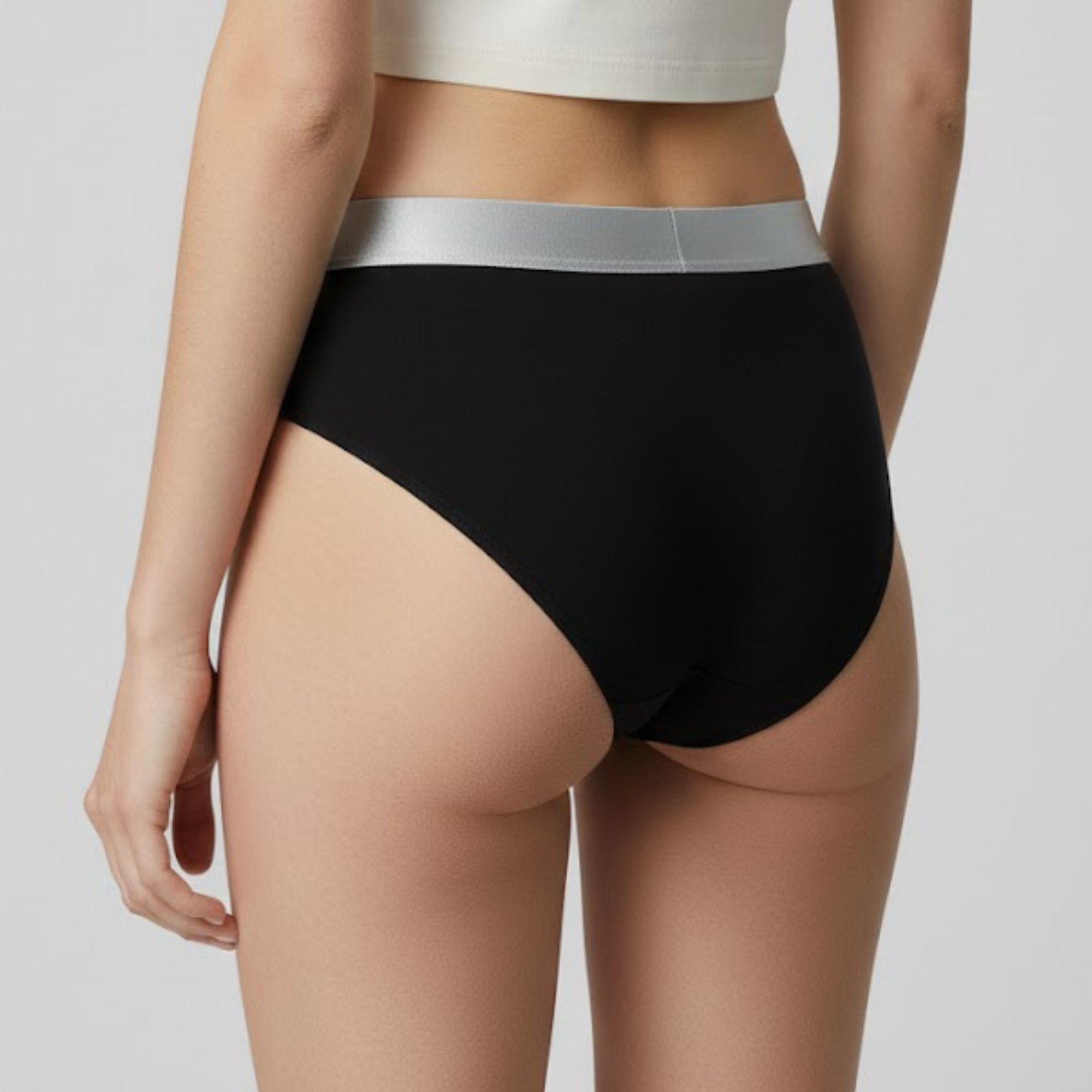 Set De 4 Calzones Tipo Bikini Pretina Ancha 8953-3