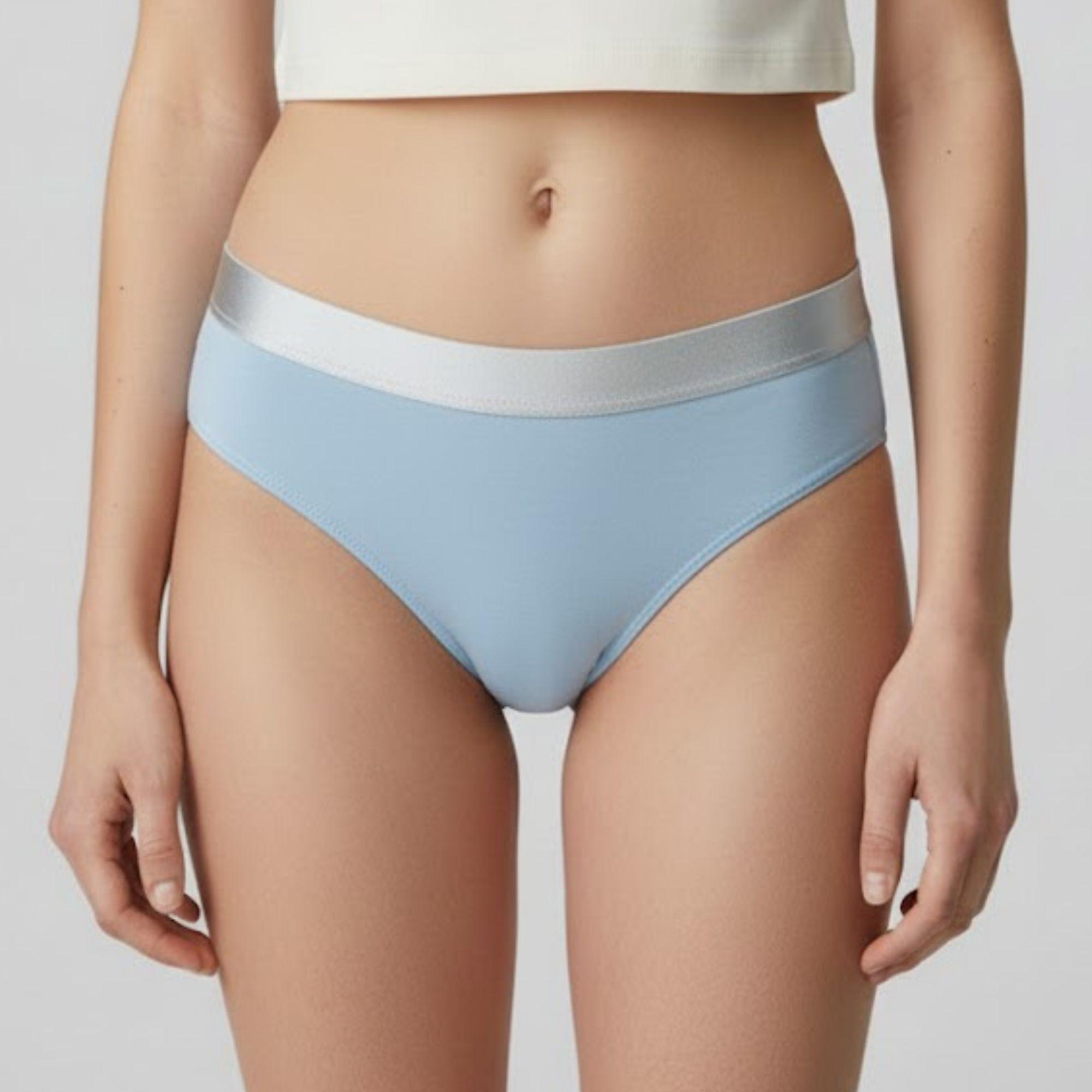 Set De 4 Calzones Tipo Bikini Pretina Ancha 8953-5