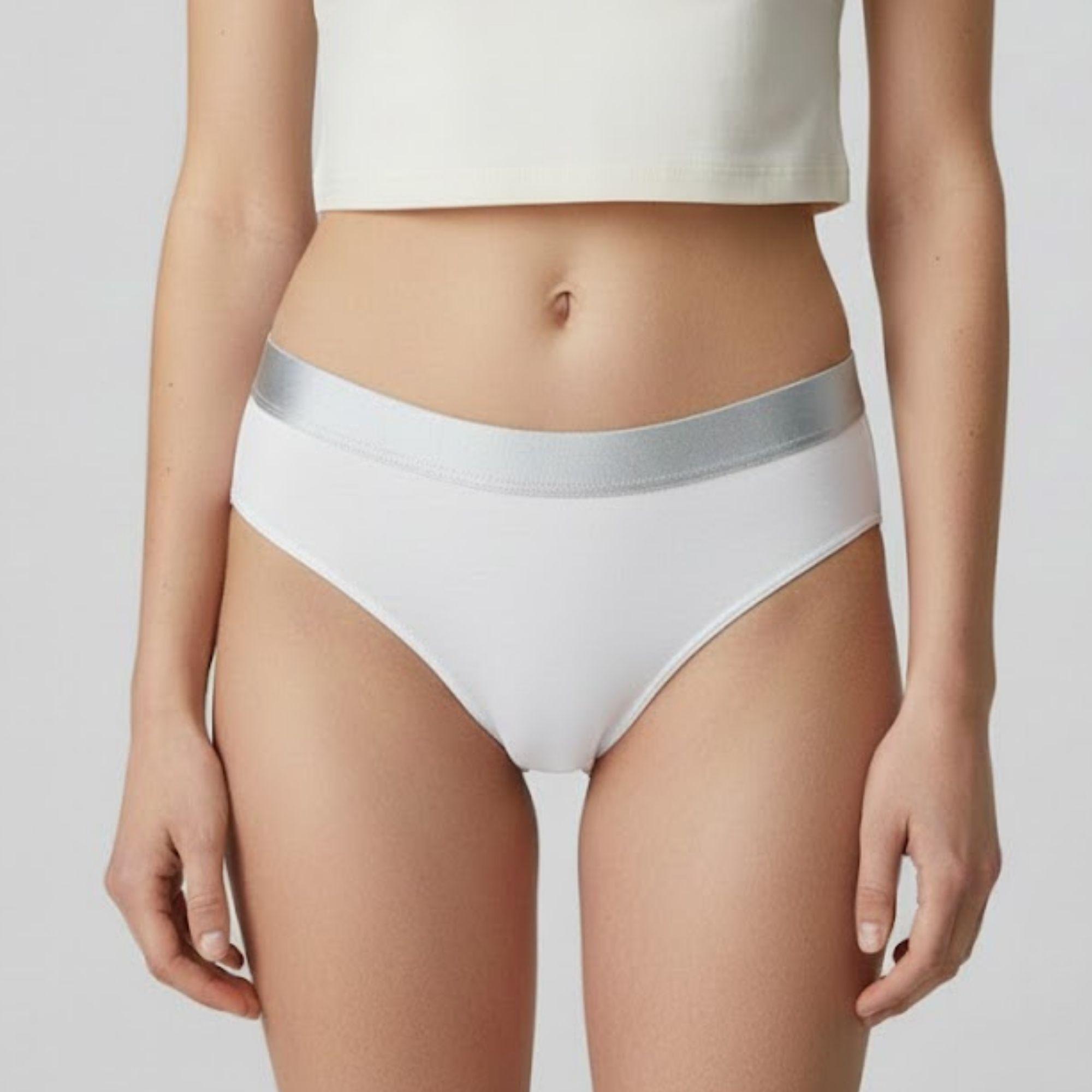 Set De 4 Calzones Tipo Bikini Pretina Ancha 8953-6