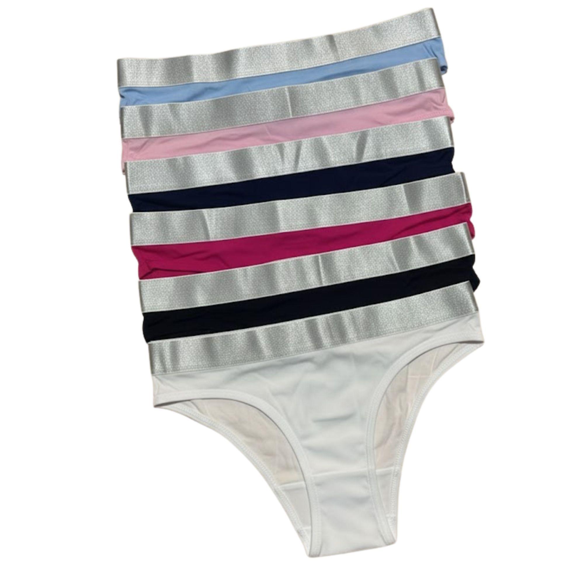 Set De 4 Calzones Tipo Bikini Pretina Ancha 8953-8