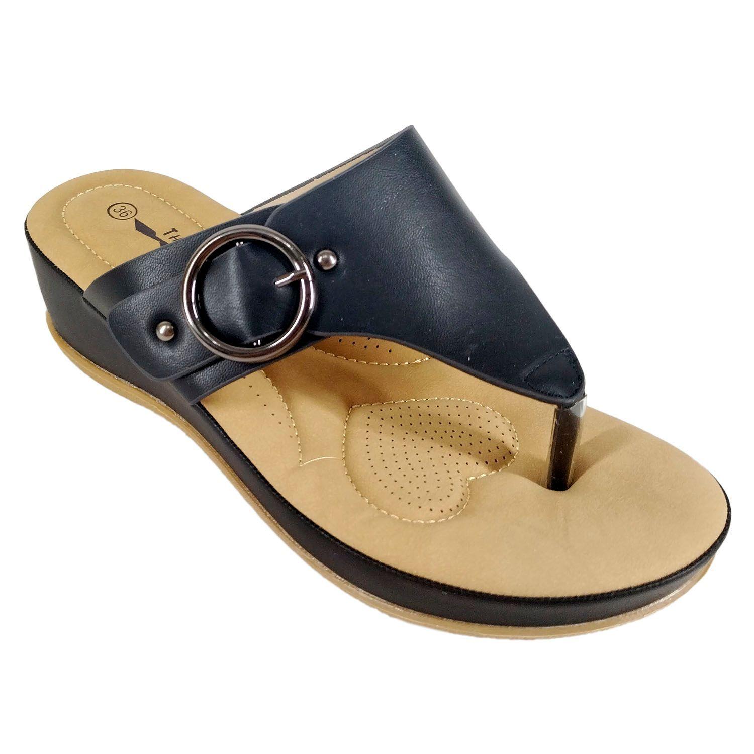 Sandalias Abierta De Mujer Verano 363-8 Negro-2