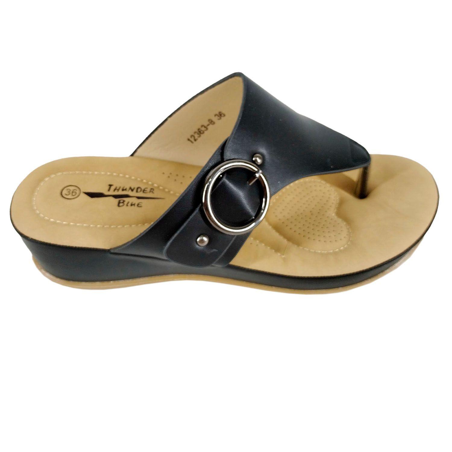 Sandalias Abierta De Mujer Verano 363-8 Negro-1