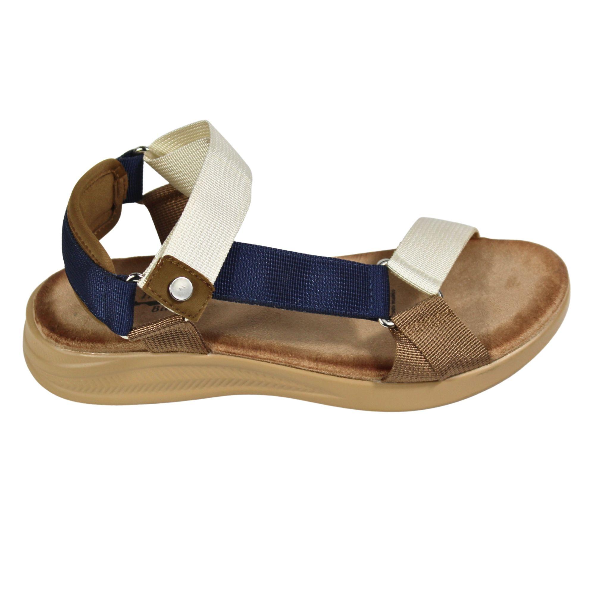 Sandalias Bajas de Mujer Ajustables TGH03 Azul-2