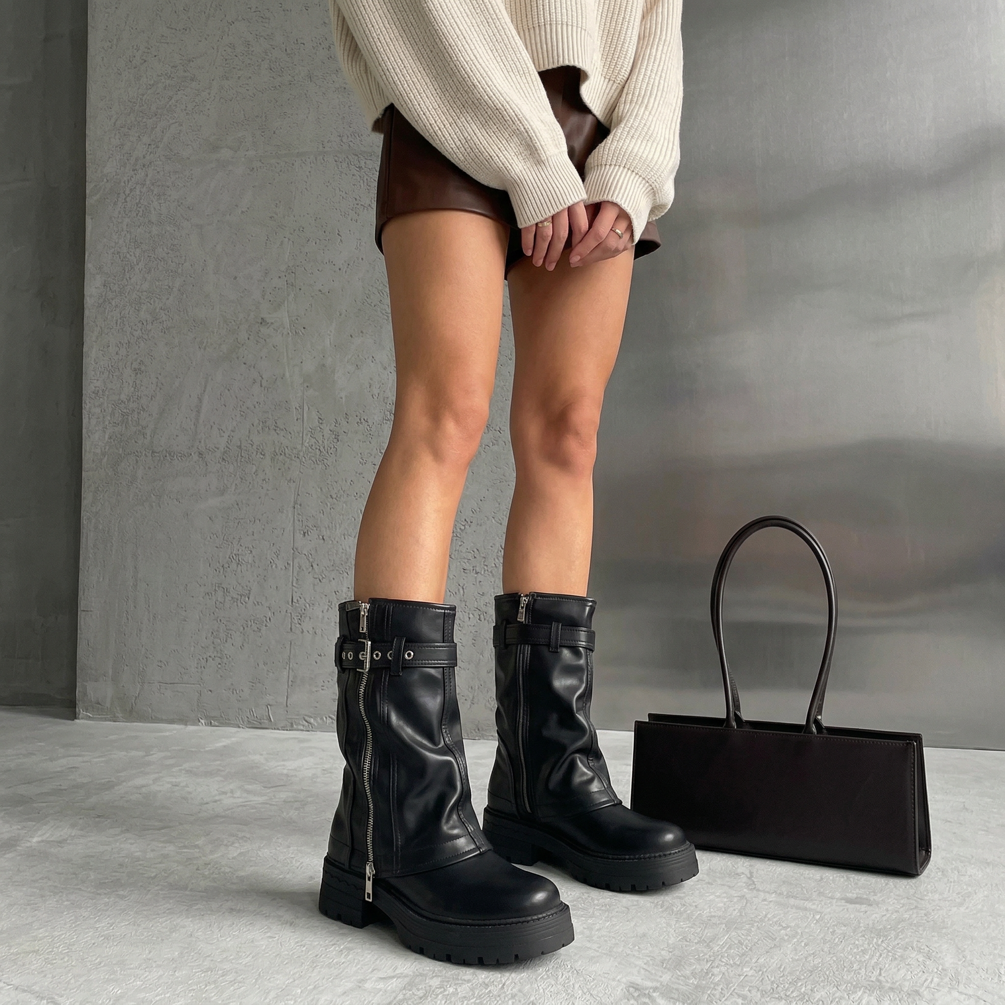 Bota Mujer Biker Plataforma PG24280-5