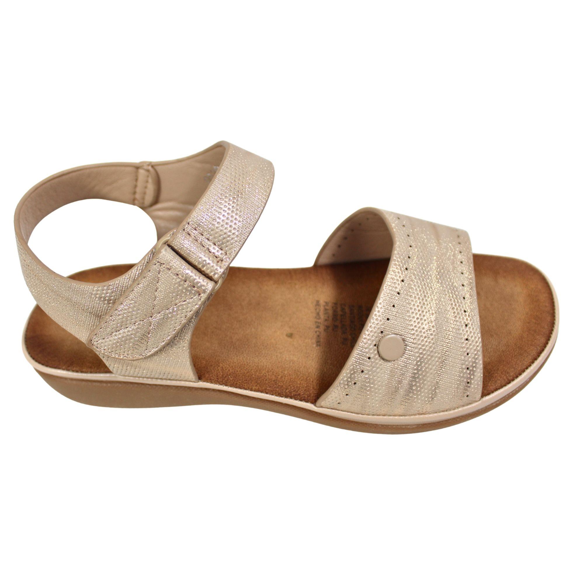 Sandalia Casual Mujer con Hebilla Ajustable 0520-4 Beige-2