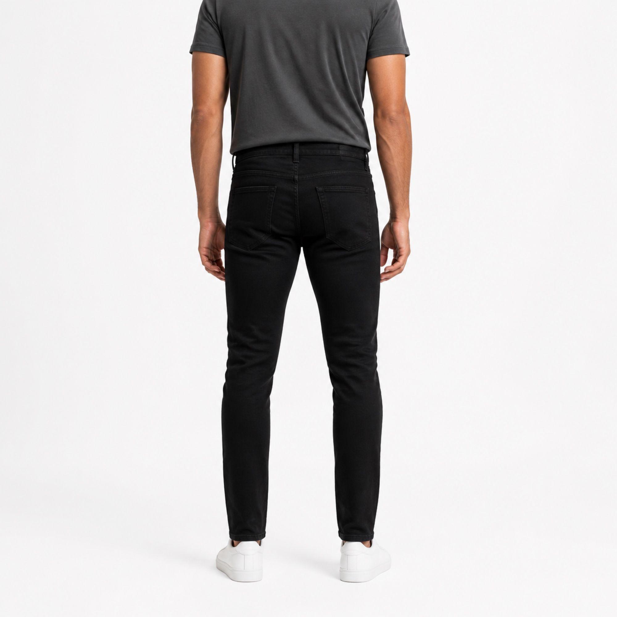 Jeans Negro Pitillo Hombre 260116-1
